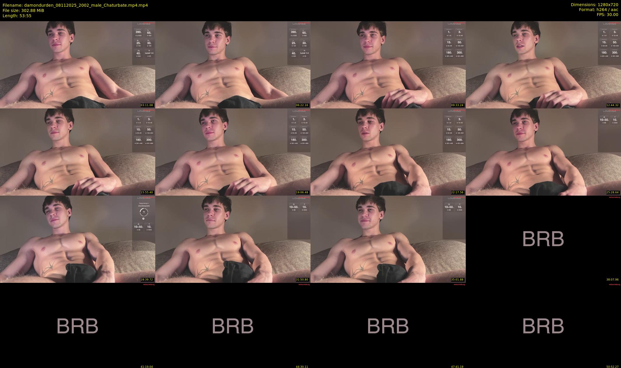 damondurden — 54 minute Chaturbate male cam show recording, 720p, Nov 8, 2025