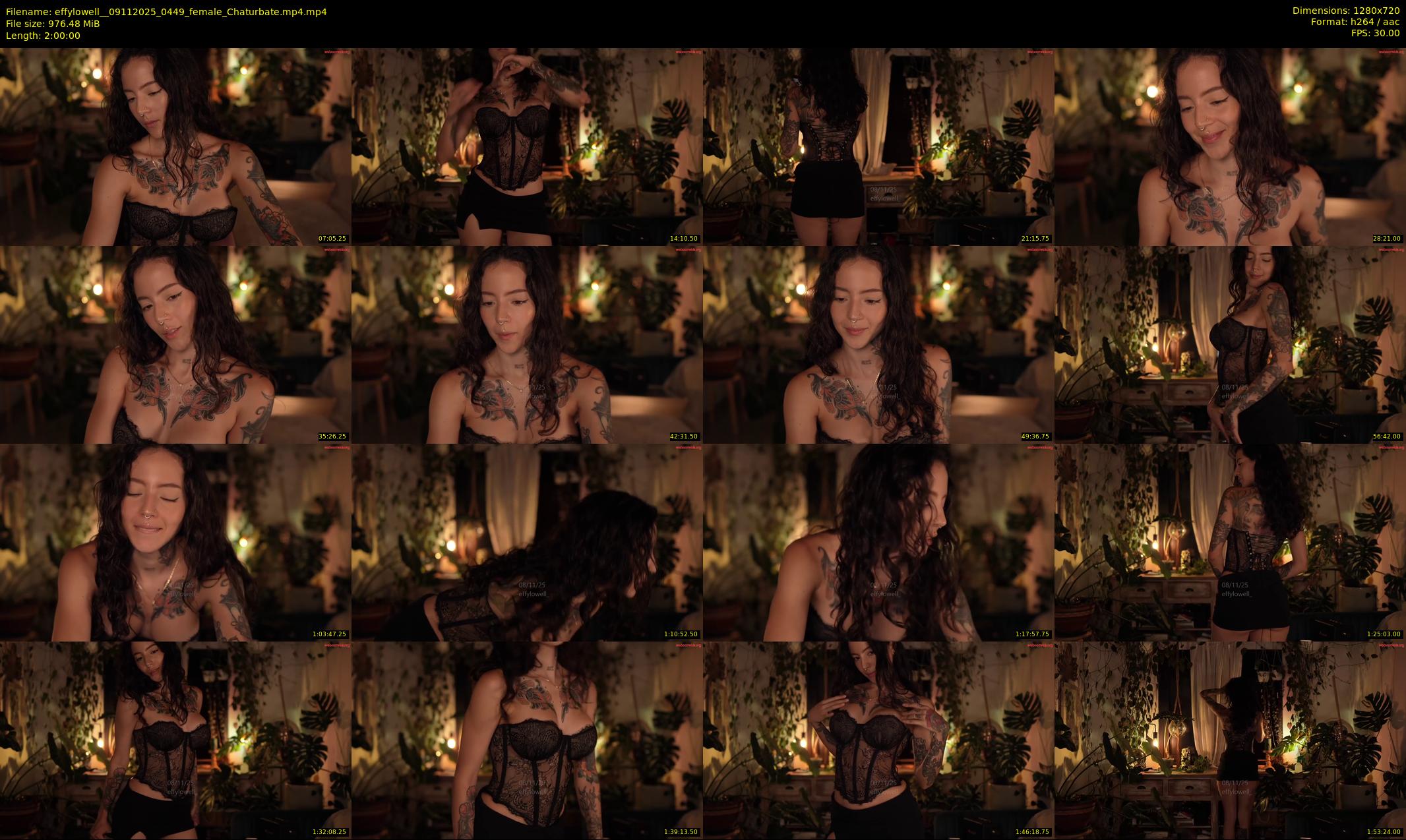 effylowell_ — 120 minute Chaturbate female cam show recording, 720p, Nov 9, 2025