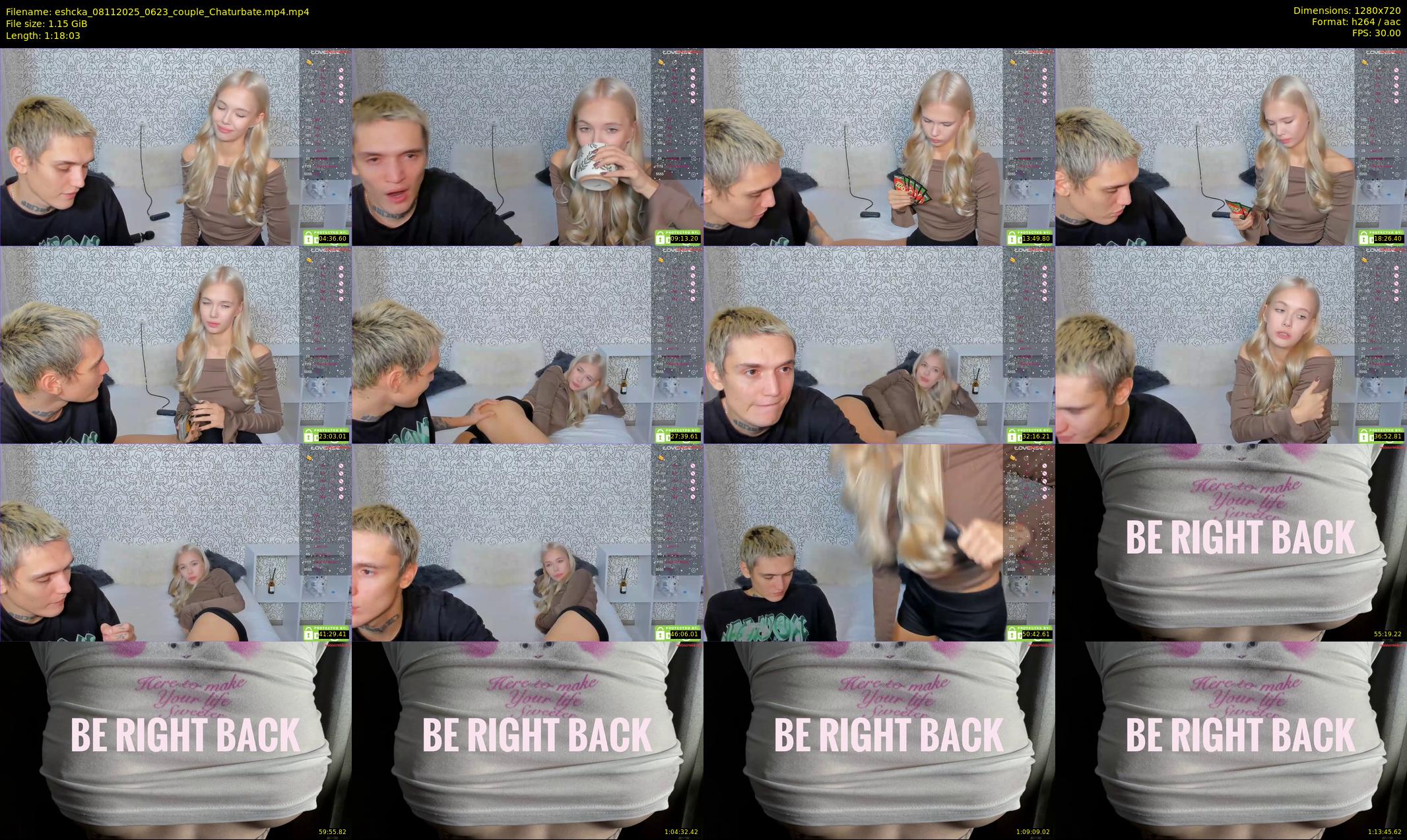 eshcka — 79 minute Chaturbate couple cam show recording, 720p, Nov 8, 2025