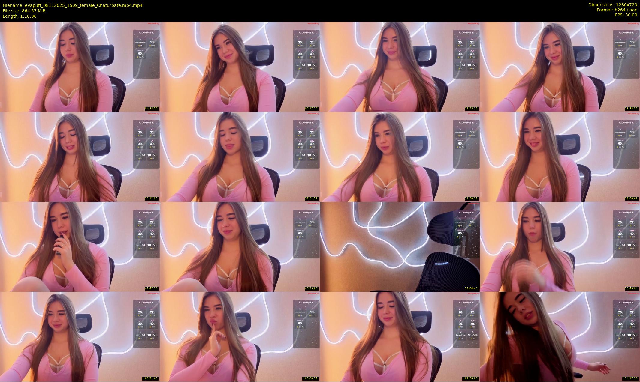 evapuff — 79 minute Chaturbate female cam show recording, 720p, Nov 8, 2025