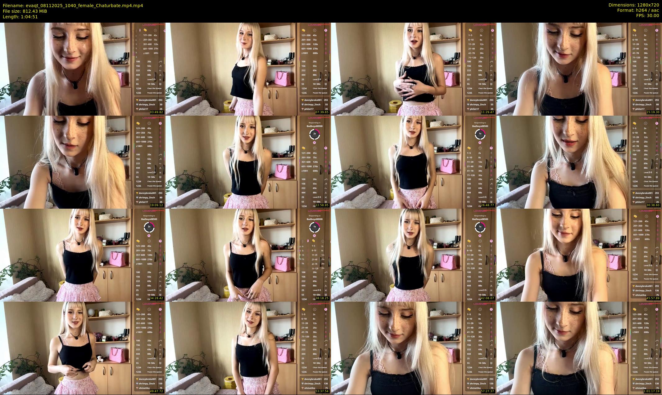 evaqt — 65 minute Chaturbate female cam show recording, 720p, Nov 8, 2025
