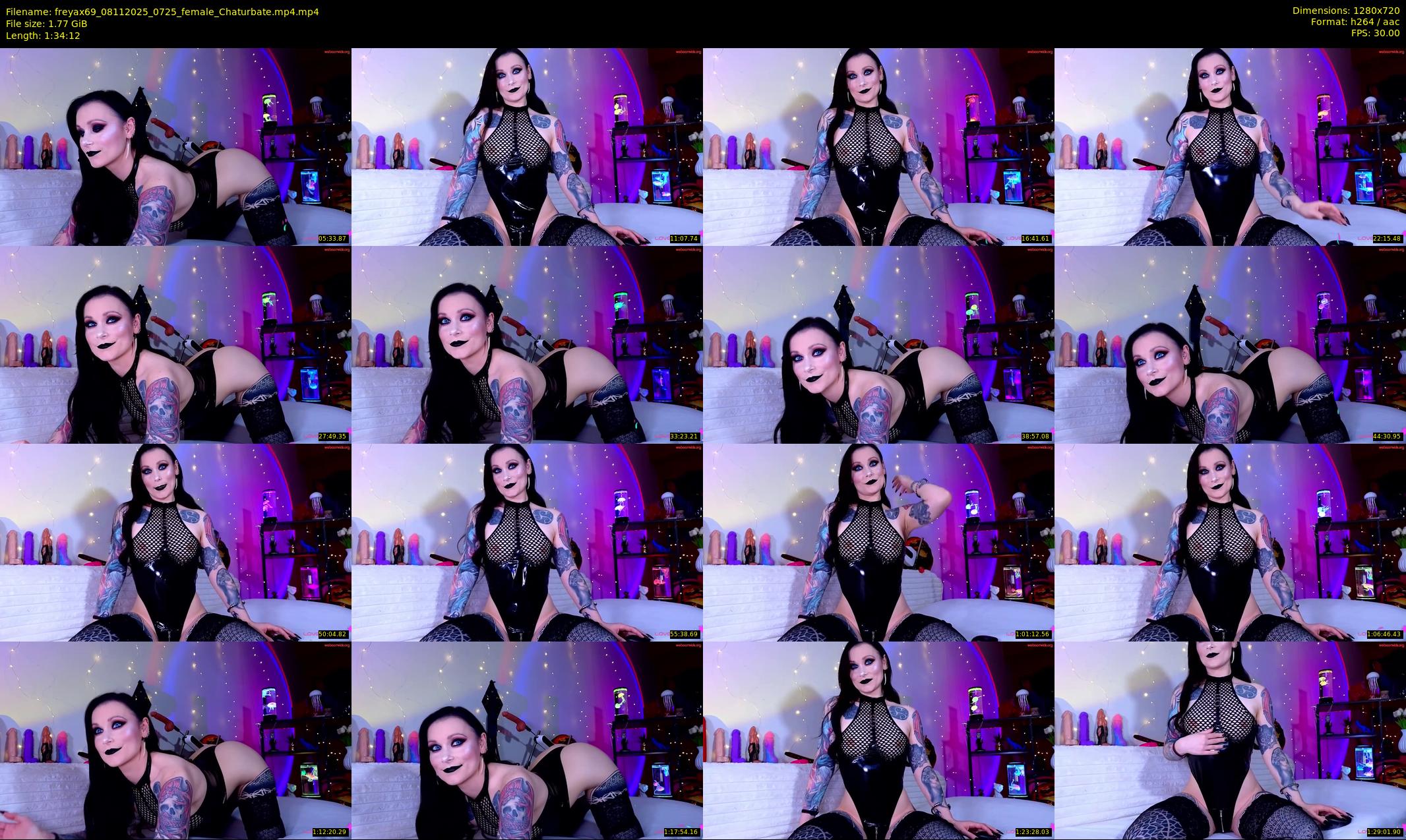 freyax69 — 95 minute Chaturbate female cam show recording, 720p, Nov 8, 2025