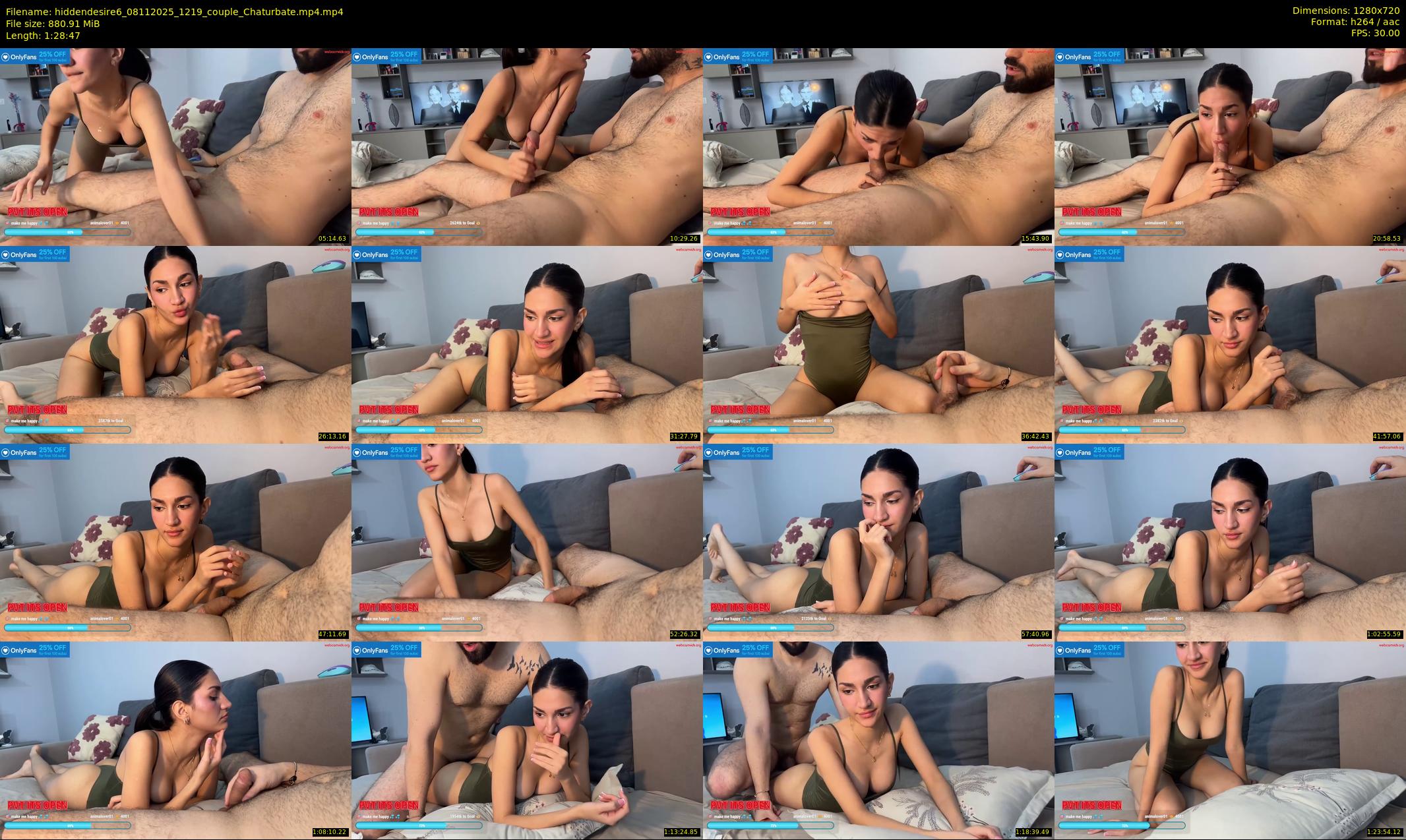 hiddendesire6 — 89 minute Chaturbate couple cam show recording, 720p, Nov 8, 2025