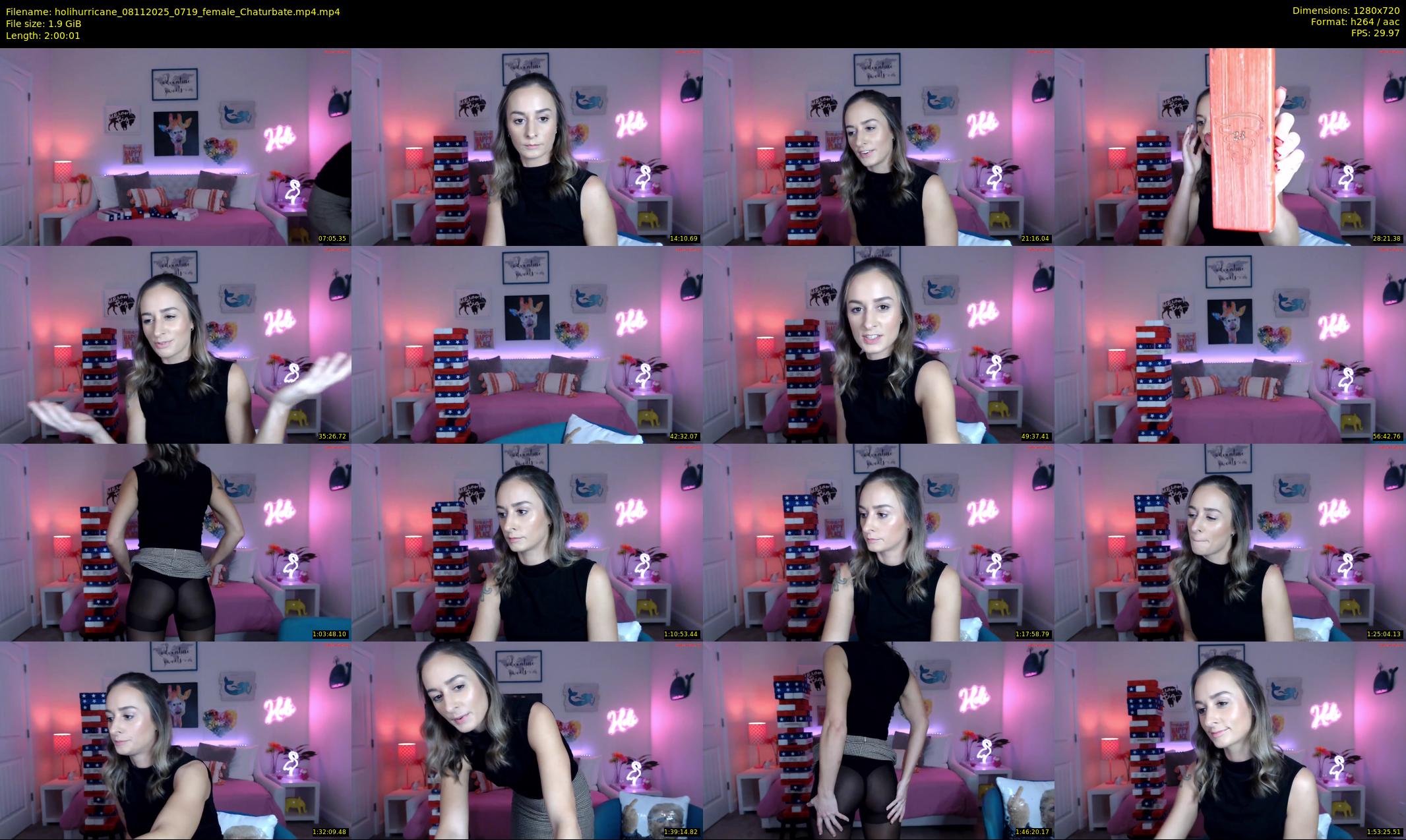 holihurricane — 121 minute Chaturbate female cam show recording, 720p, Nov 8, 2025