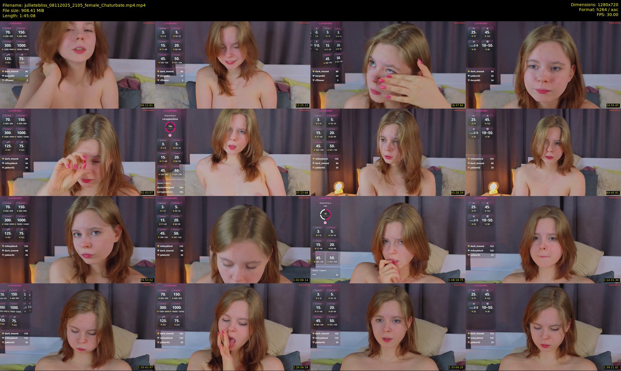 jullietebliss — 106 minute Chaturbate female cam show recording, 720p, Nov 8, 2025