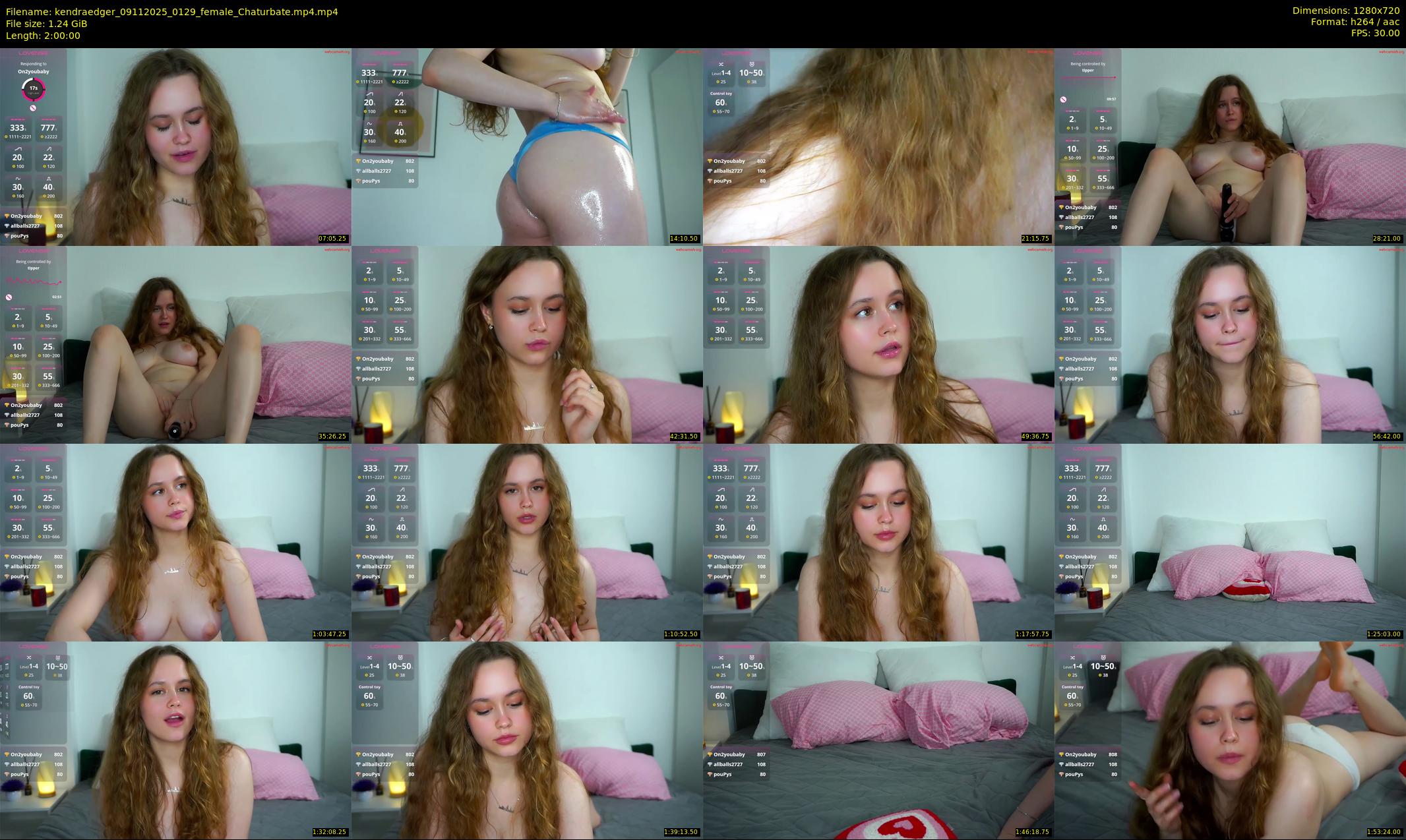 kendraedger — 120 minute Chaturbate female cam show recording, 720p, Nov 9, 2025