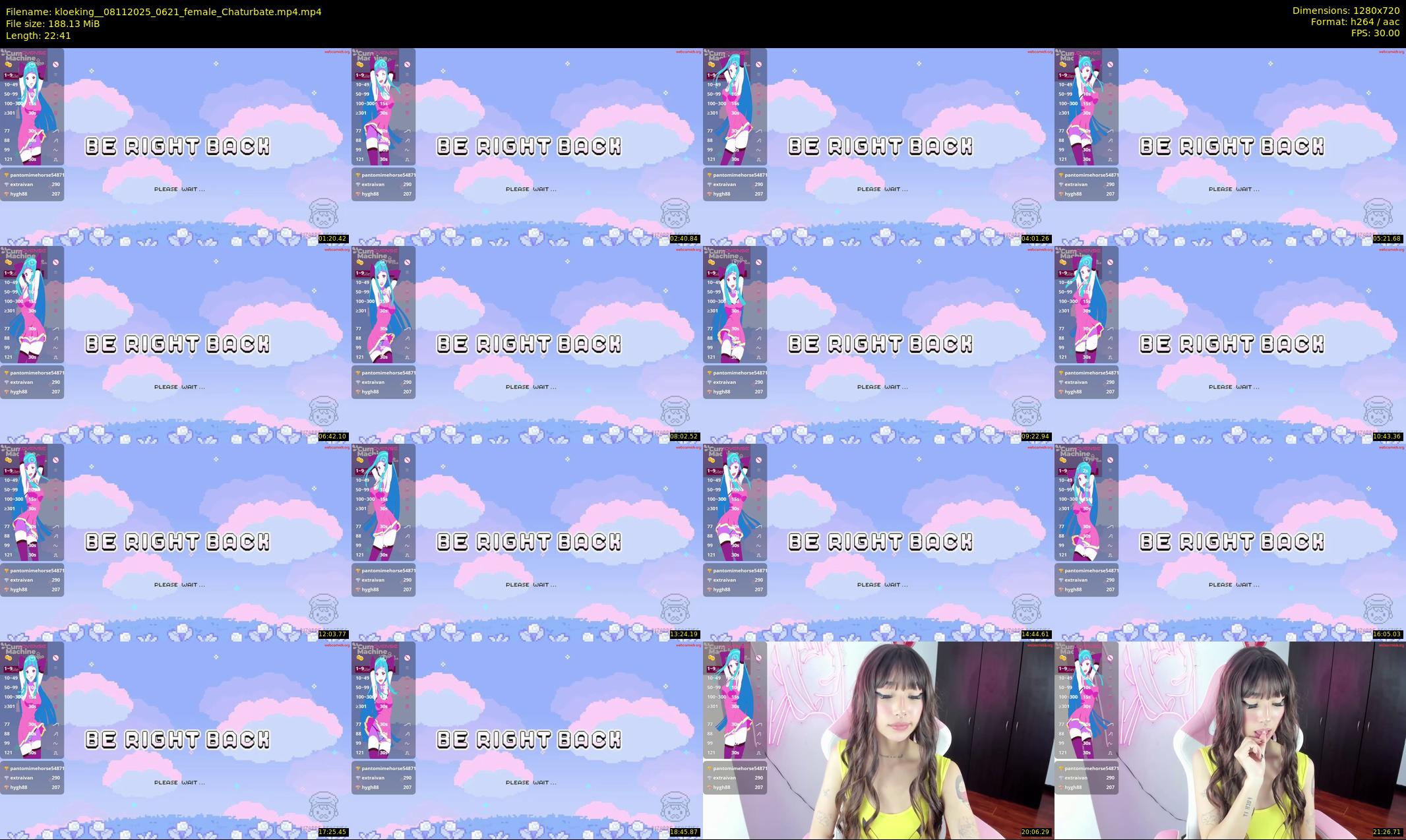 kloeking_ — 23 minute Chaturbate female cam show recording, 720p, Nov 8, 2025