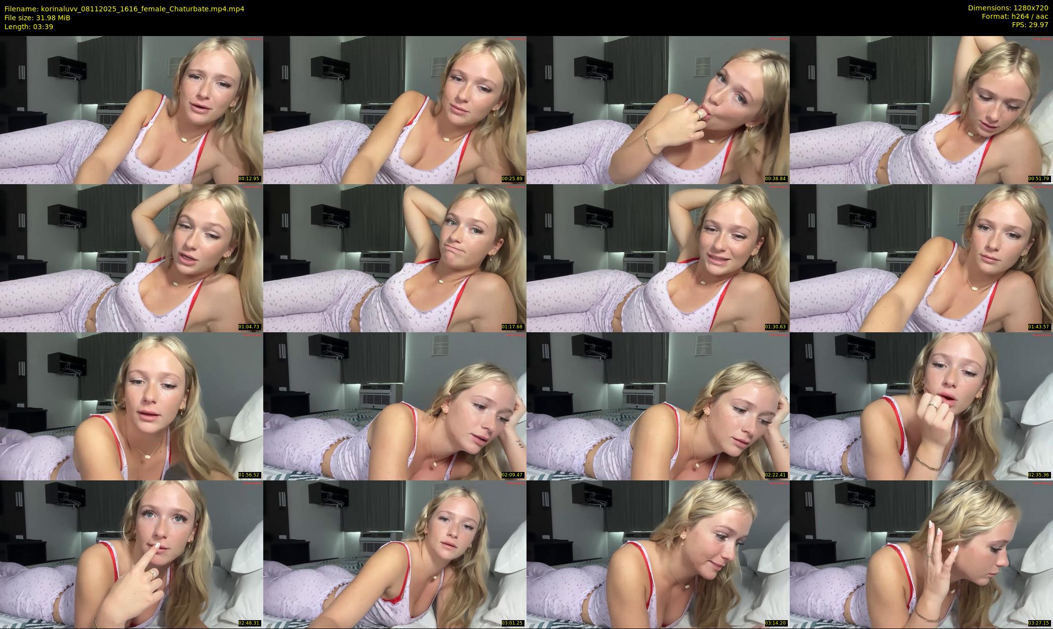 korinaluvv — 4 minute Chaturbate female cam show recording, 720p, Nov 8, 2025