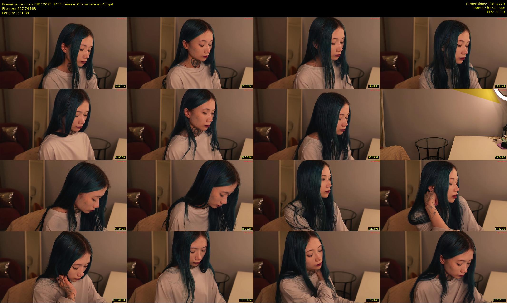 le_chan — 82 minute Chaturbate female cam show recording, 720p, Nov 8, 2025