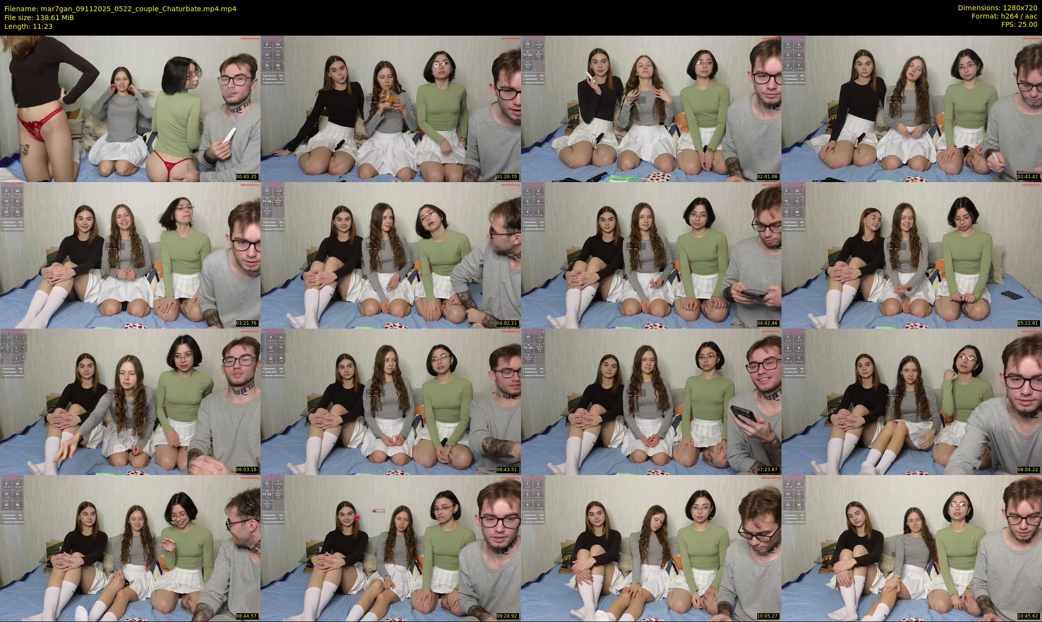 mar7gan — 12 minute Chaturbate couple cam show recording, 720p, Nov 9, 2025