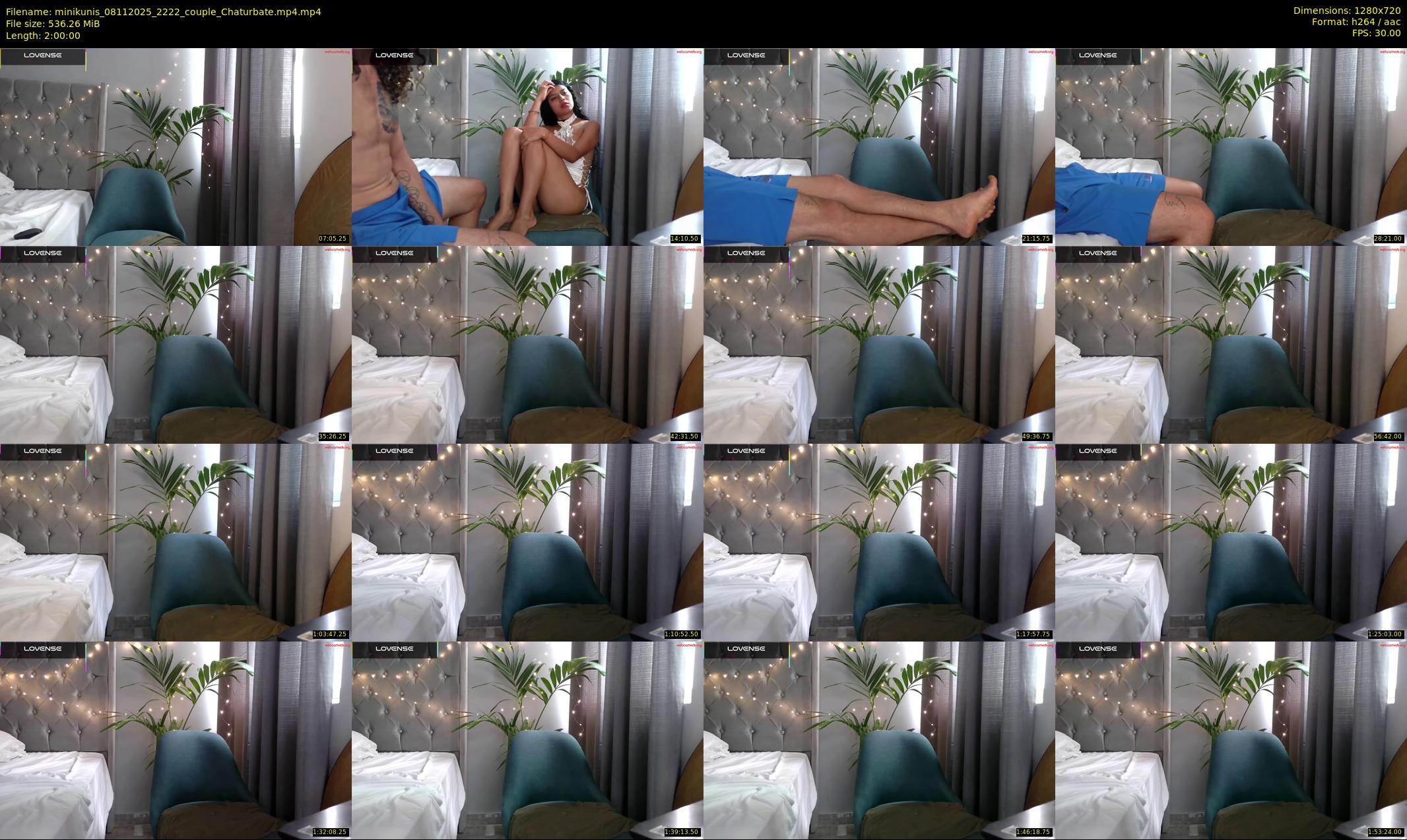 minikunis — 120 minute Chaturbate couple cam show recording, 720p, Nov 8, 2025