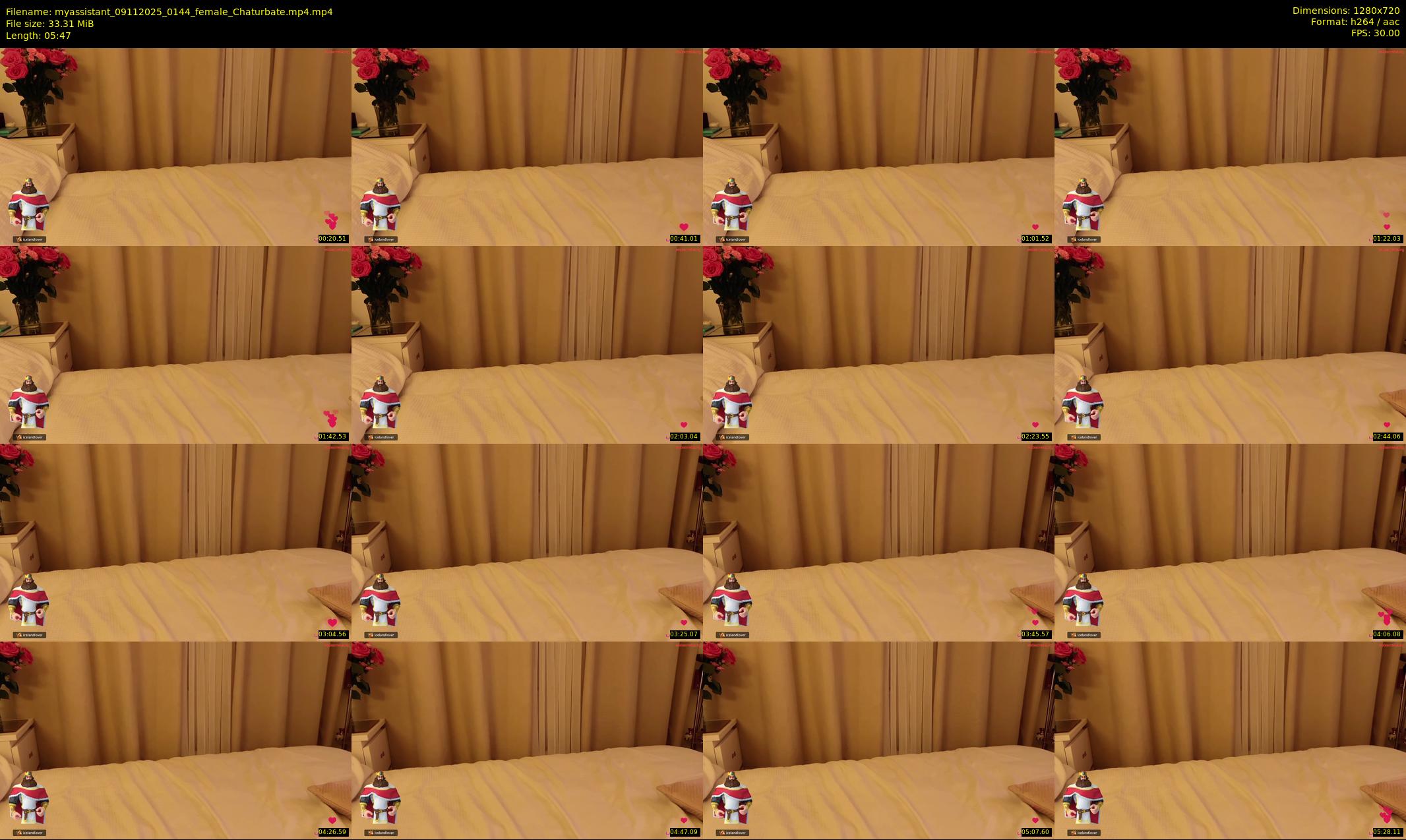 myassistant — 6 minute Chaturbate female cam show recording, 720p, Nov 9, 2025