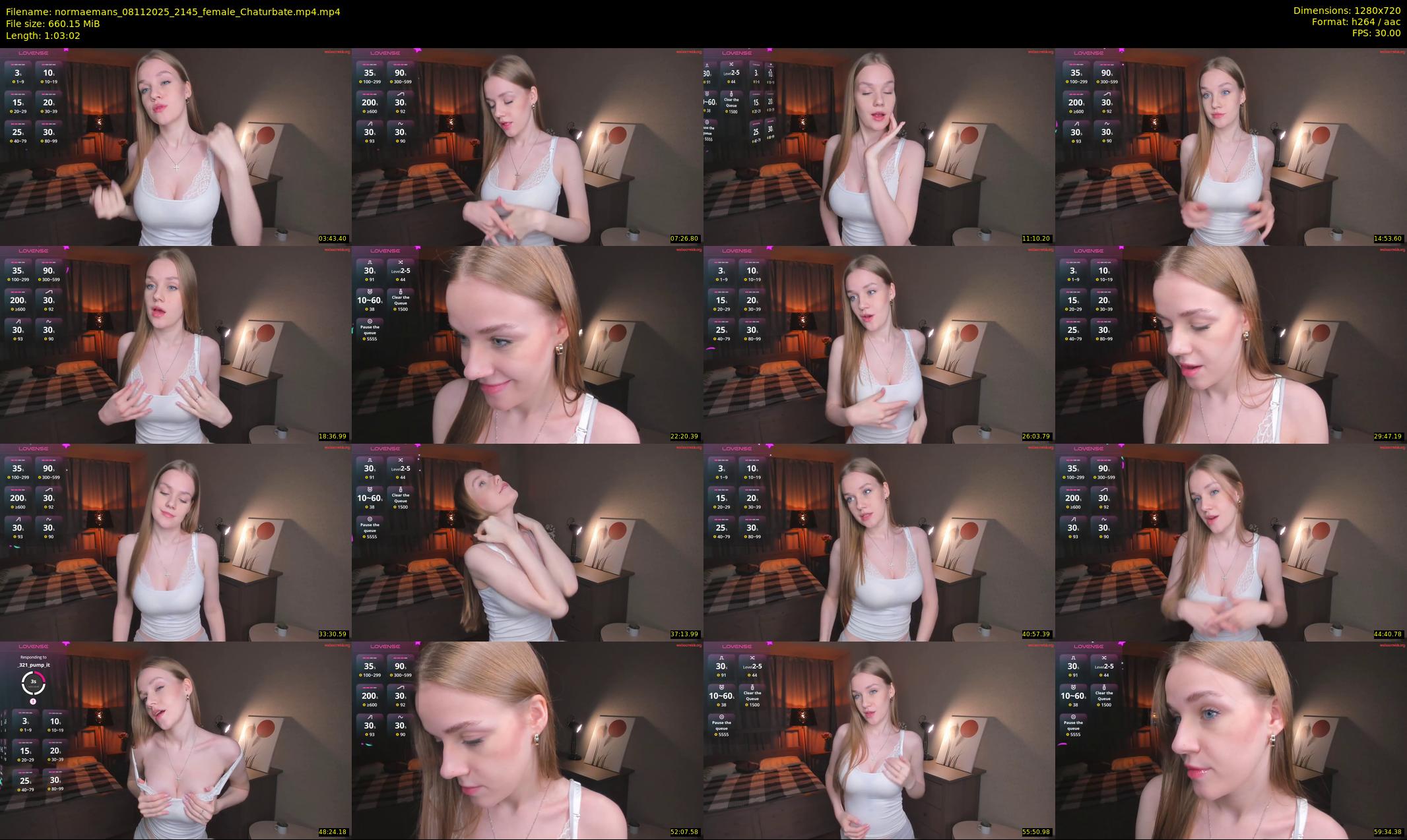 normaemans — 64 minute Chaturbate female cam show recording, 720p, Nov 8, 2025
