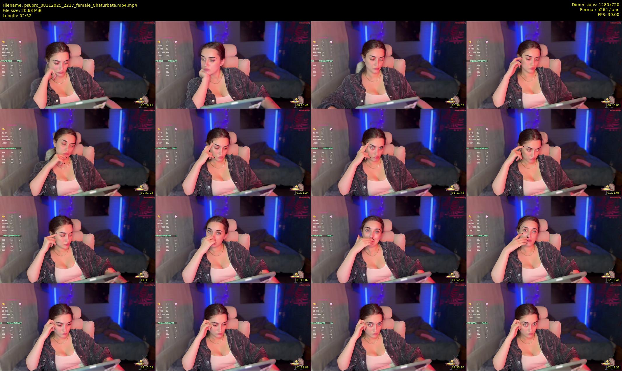 ps6pro — 3 minute Chaturbate female cam show recording, 720p, Nov 8, 2025