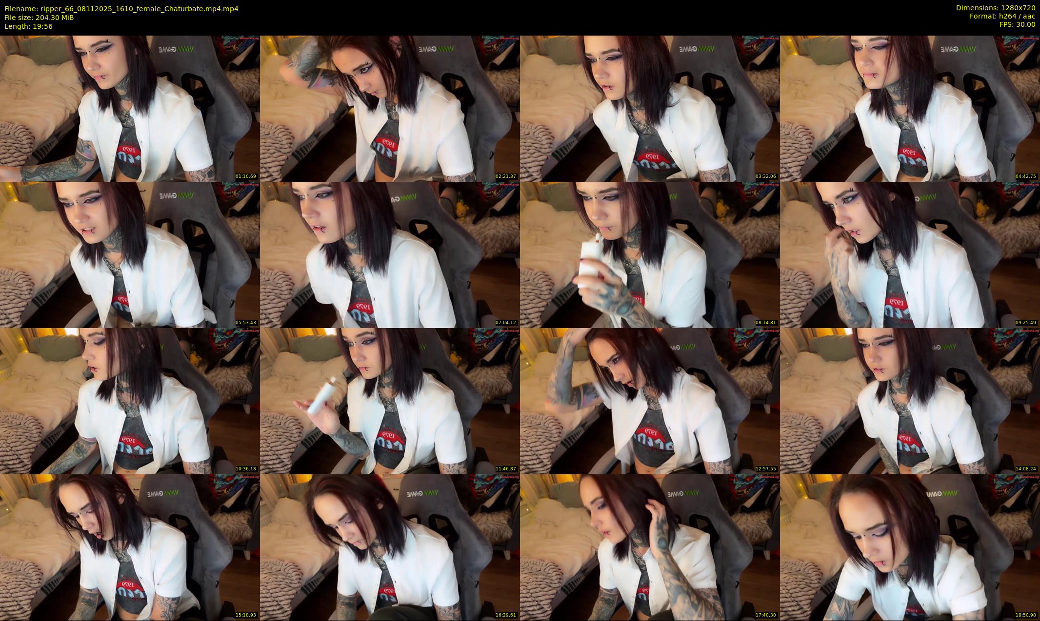 ripper_66 — 20 minute Chaturbate female cam show recording, 720p, Nov 8, 2025