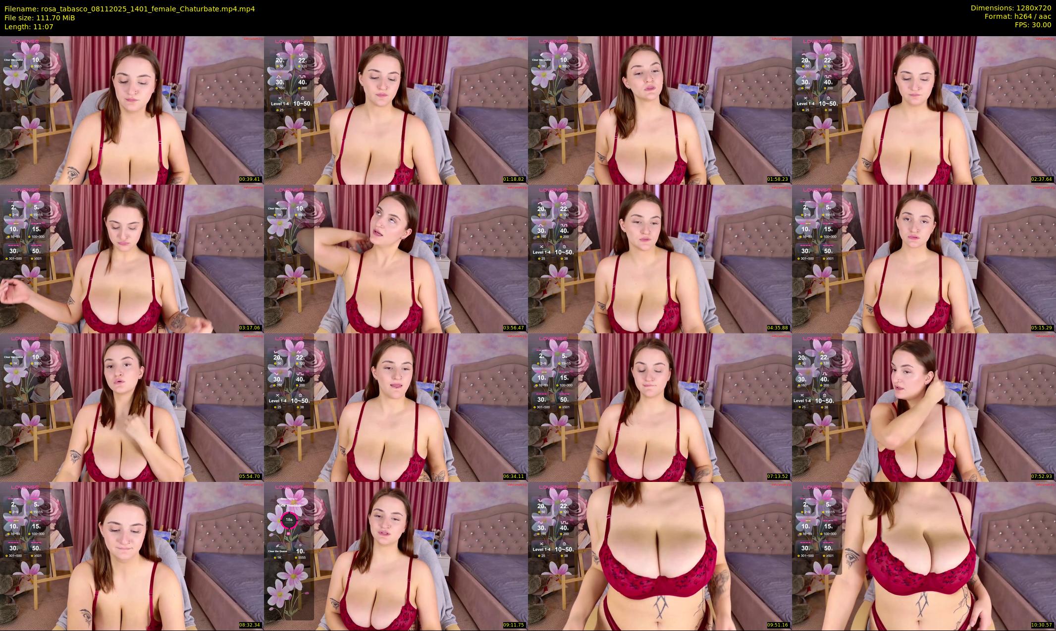 rosa_tabasco — 12 minute Chaturbate female cam show recording, 720p, Nov 8, 2025