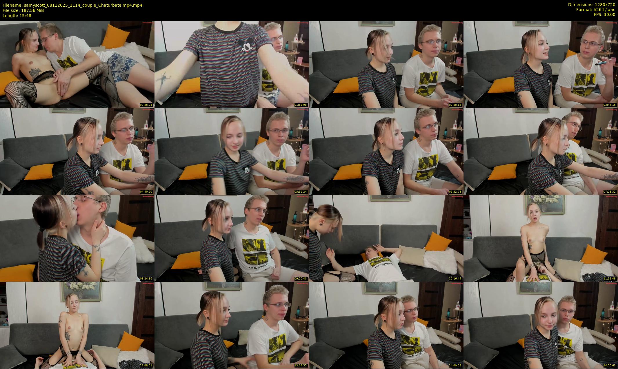 samyscott — 16 minute Chaturbate couple cam show recording, 720p, Nov 8, 2025