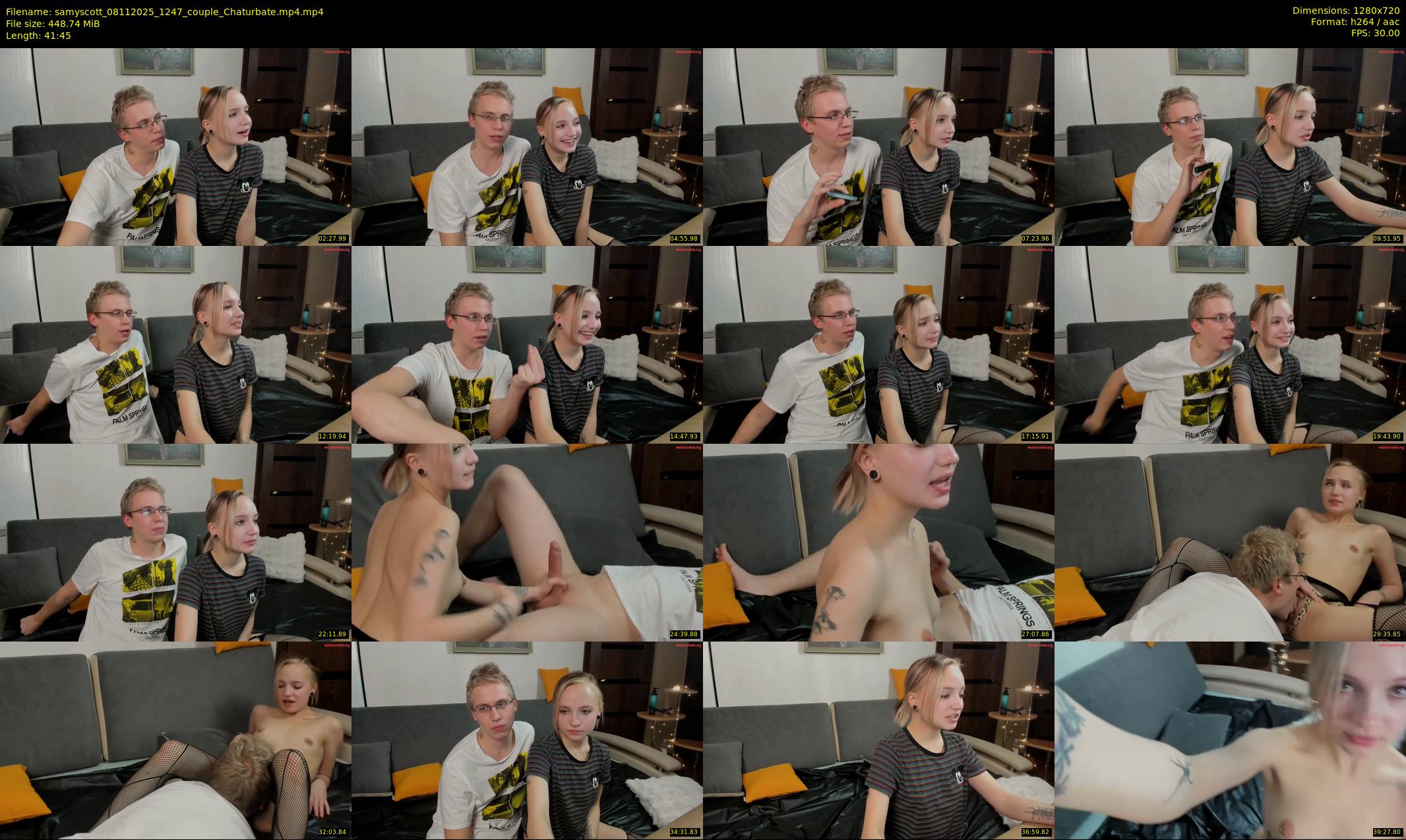 samyscott — 42 minute Chaturbate couple cam show recording, 720p, Nov 8, 2025