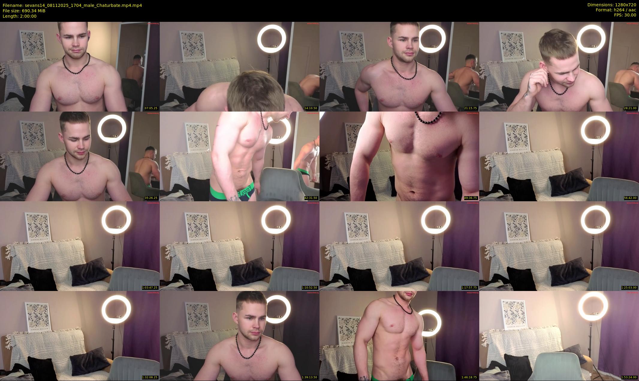 sevans14 — 120 minute Chaturbate male cam show recording, 720p, Nov 8, 2025