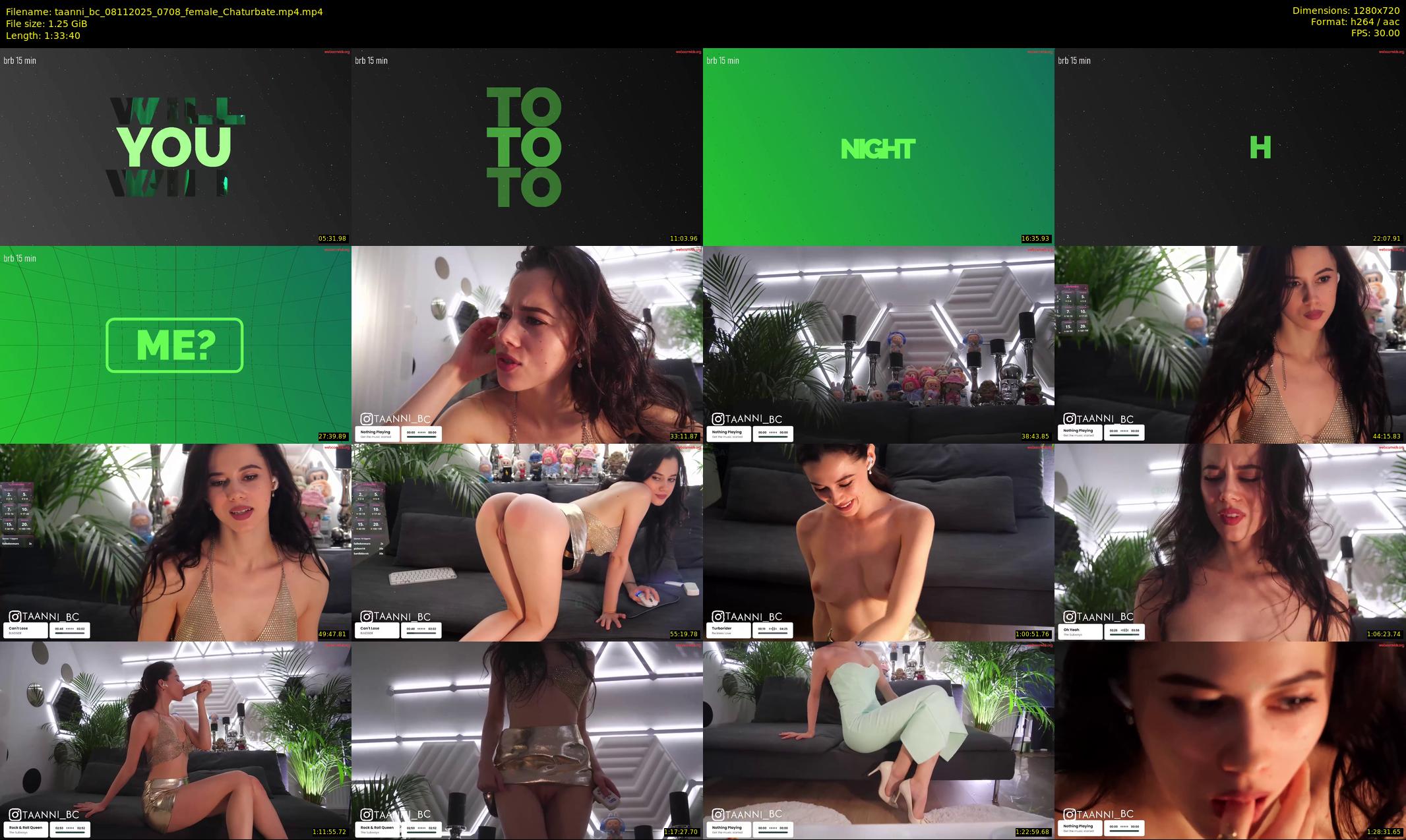 taanni_bc — 94 minute Chaturbate female cam show recording, 720p, Nov 8, 2025