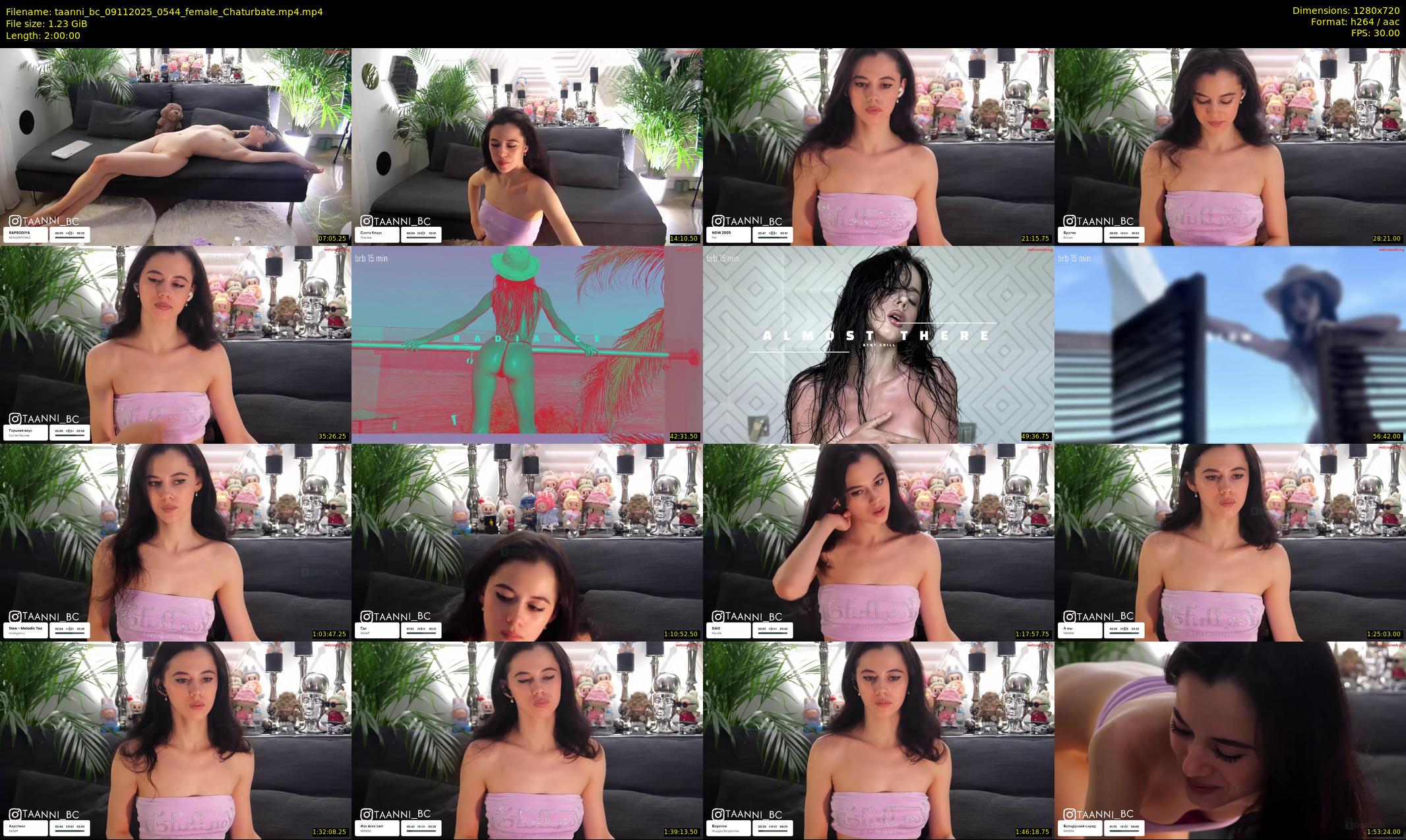 taanni_bc — 120 minute Chaturbate female cam show recording, 720p, Nov 9, 2025