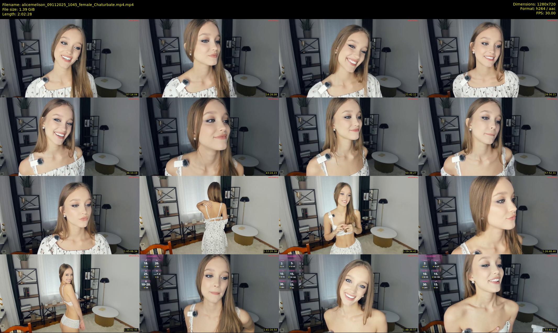 alicemelison — 123 minute Chaturbate female cam show recording, 720p, Nov 9, 2025