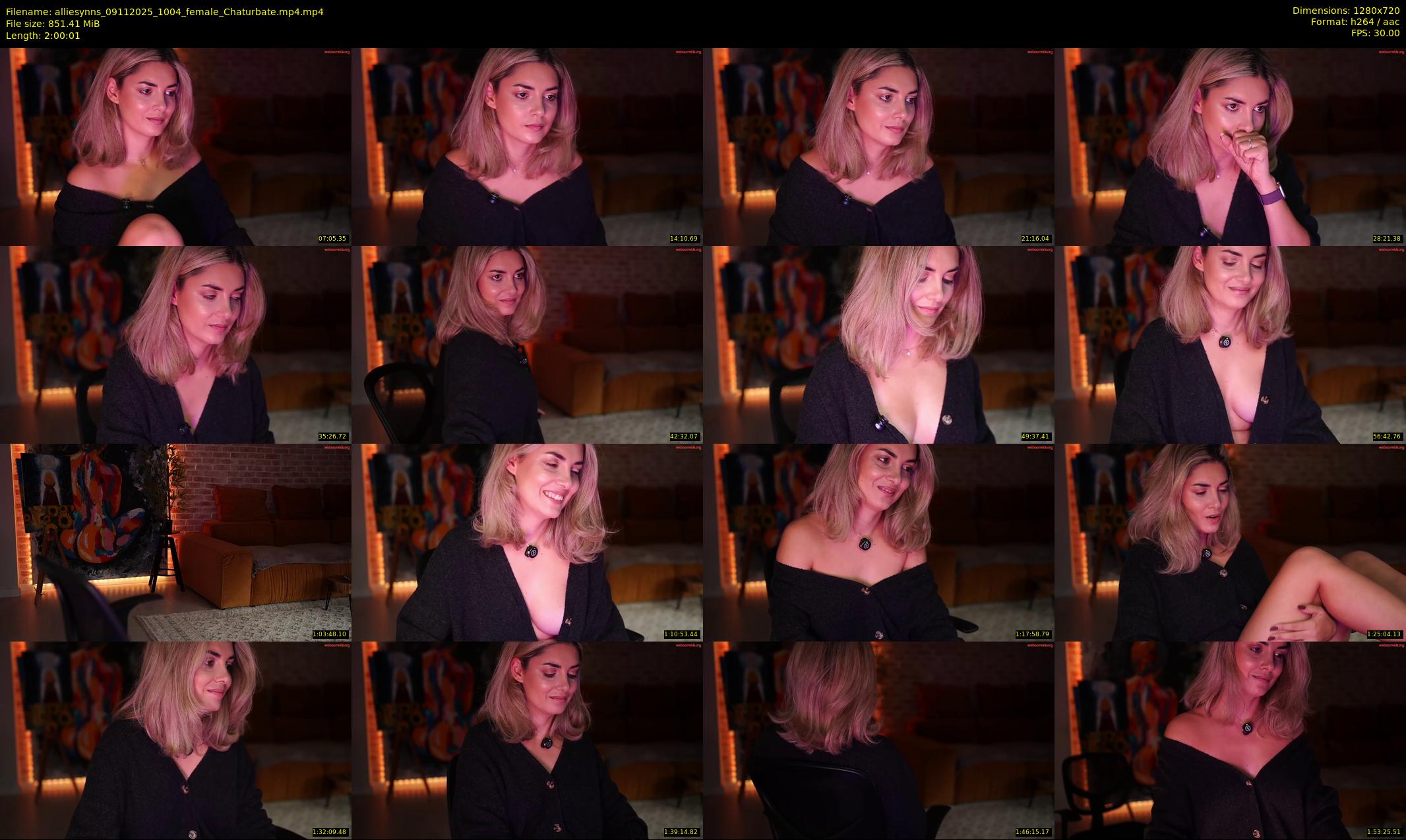alliesynns — 121 minute Chaturbate female cam show recording, 720p, Nov 9, 2025