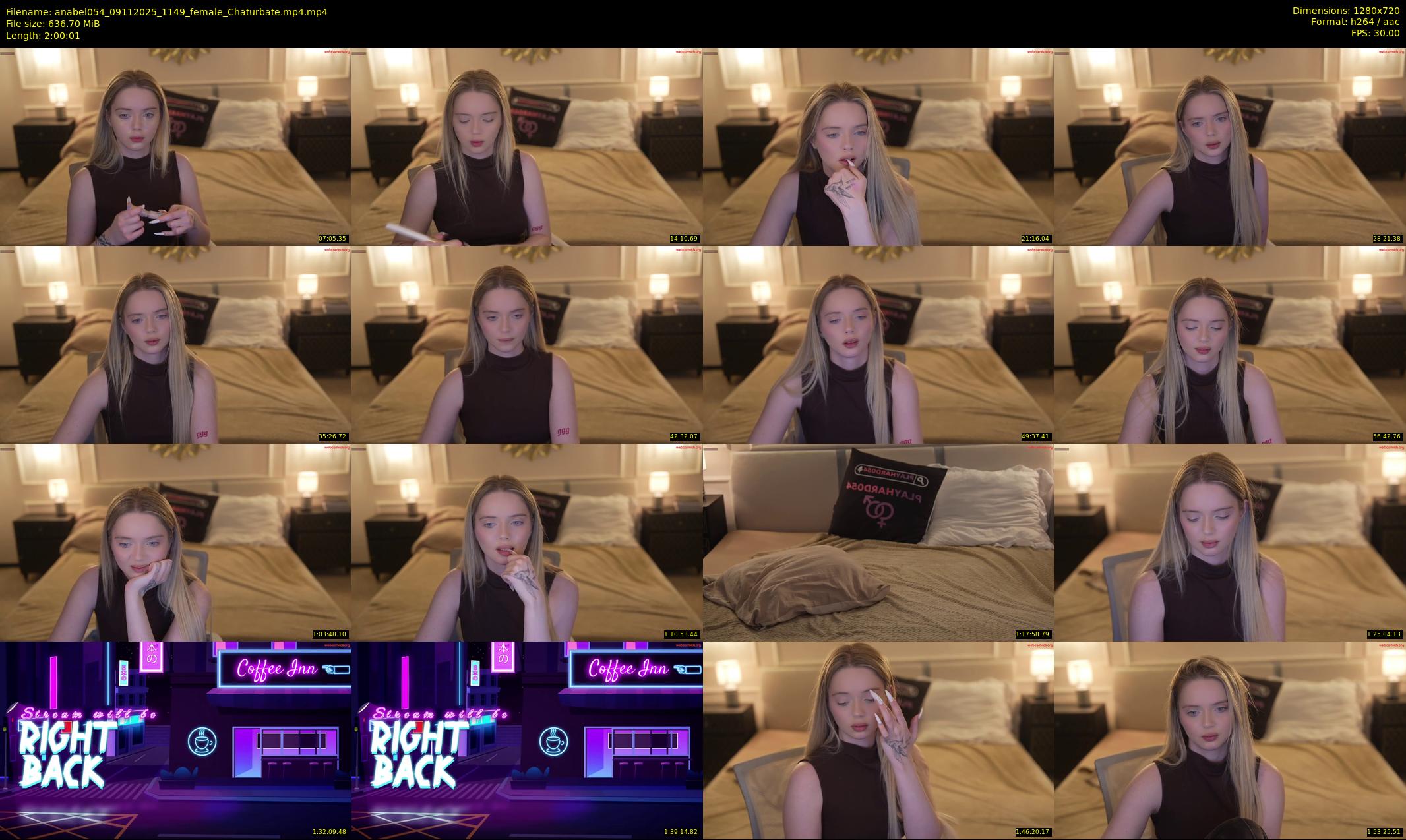 anabel054 — 121 minute Chaturbate female cam show recording, 720p, Nov 9, 2025