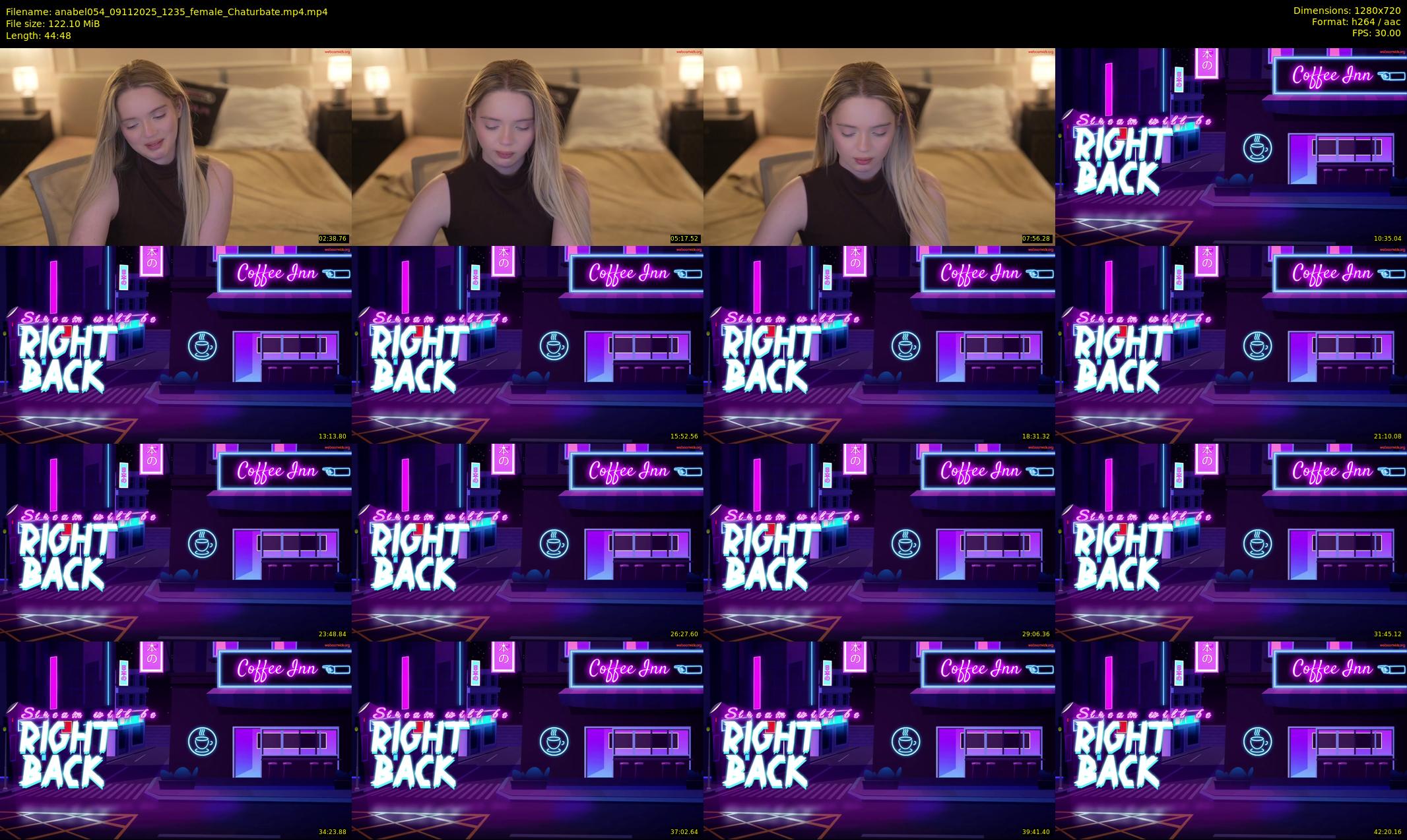 anabel054 — 45 minute Chaturbate female cam show recording, 720p, Nov 9, 2025