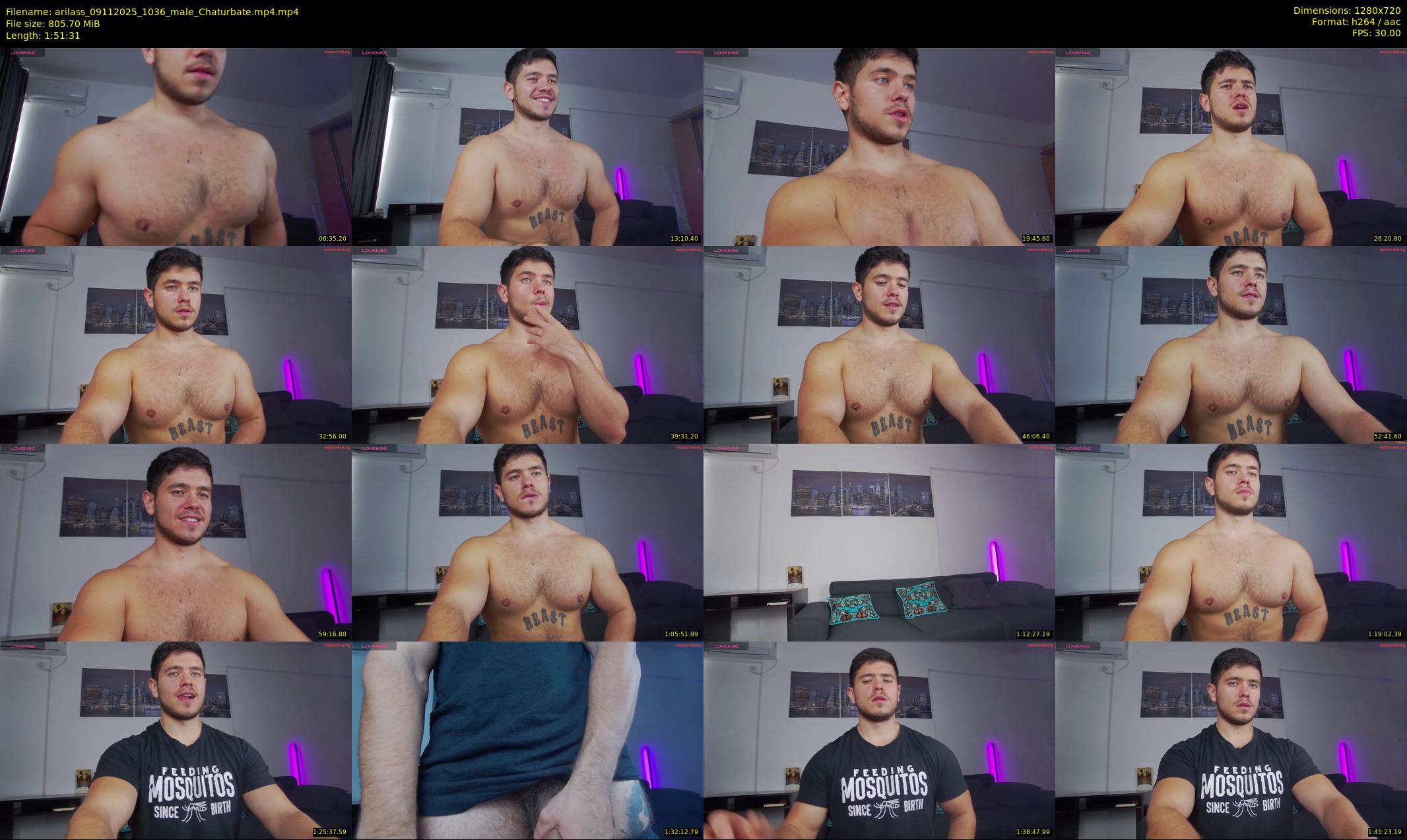 arilass — 112 minute Chaturbate male cam show recording, 720p, Nov 9, 2025