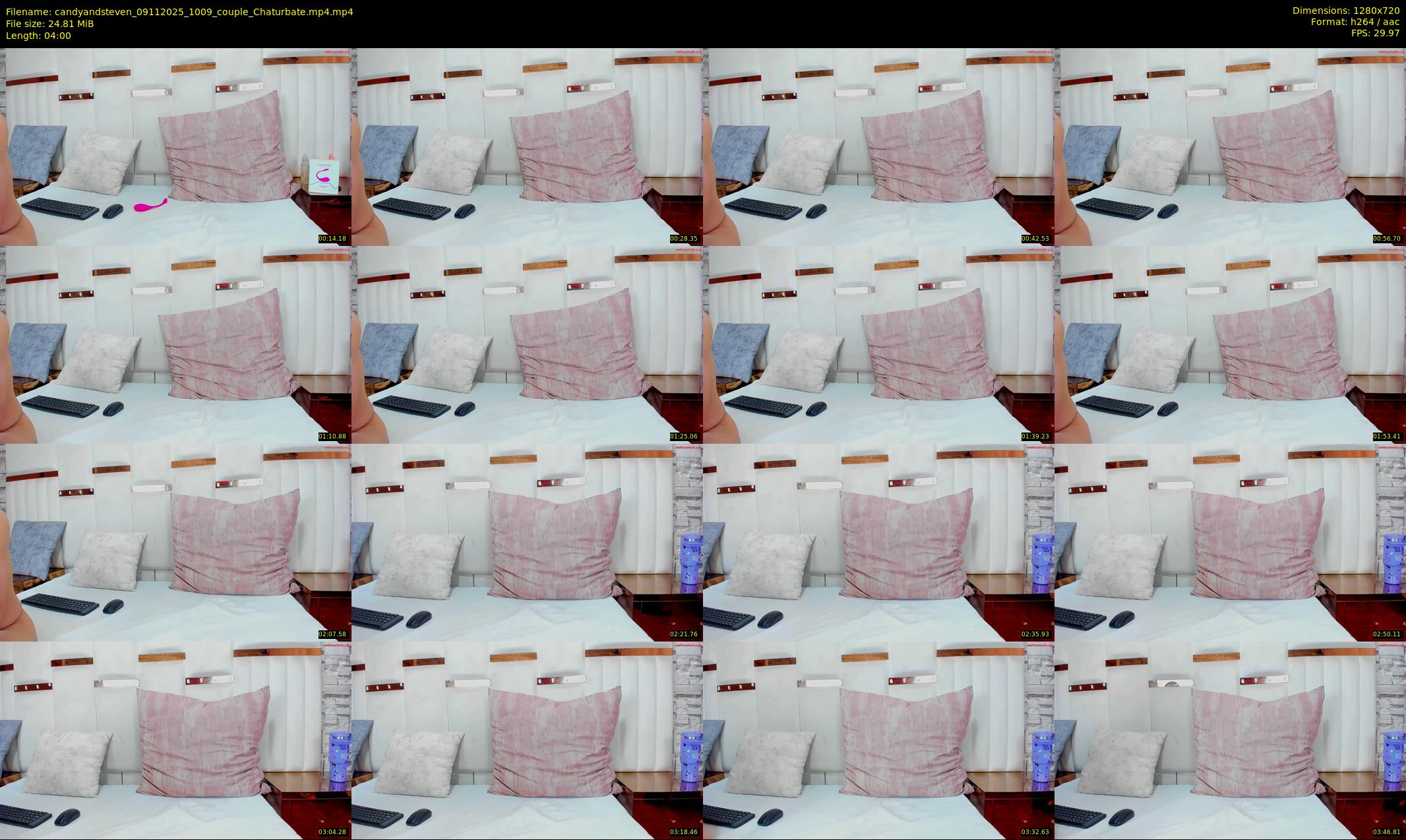 candyandsteven — 4 minute Chaturbate couple cam show recording, 720p, Nov 9, 2025