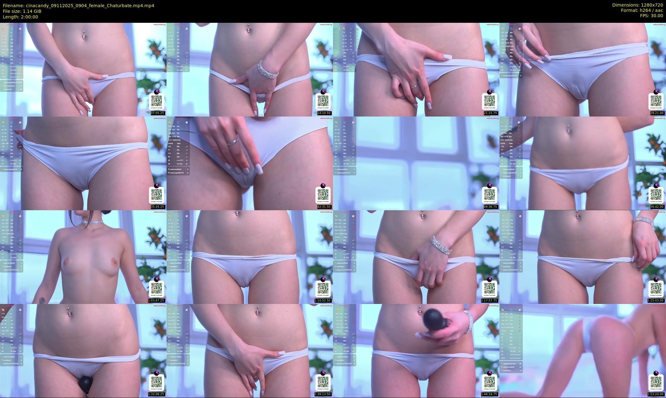 cinacandy — 120 minute Chaturbate female cam show recording, 720p, Nov 9, 2025