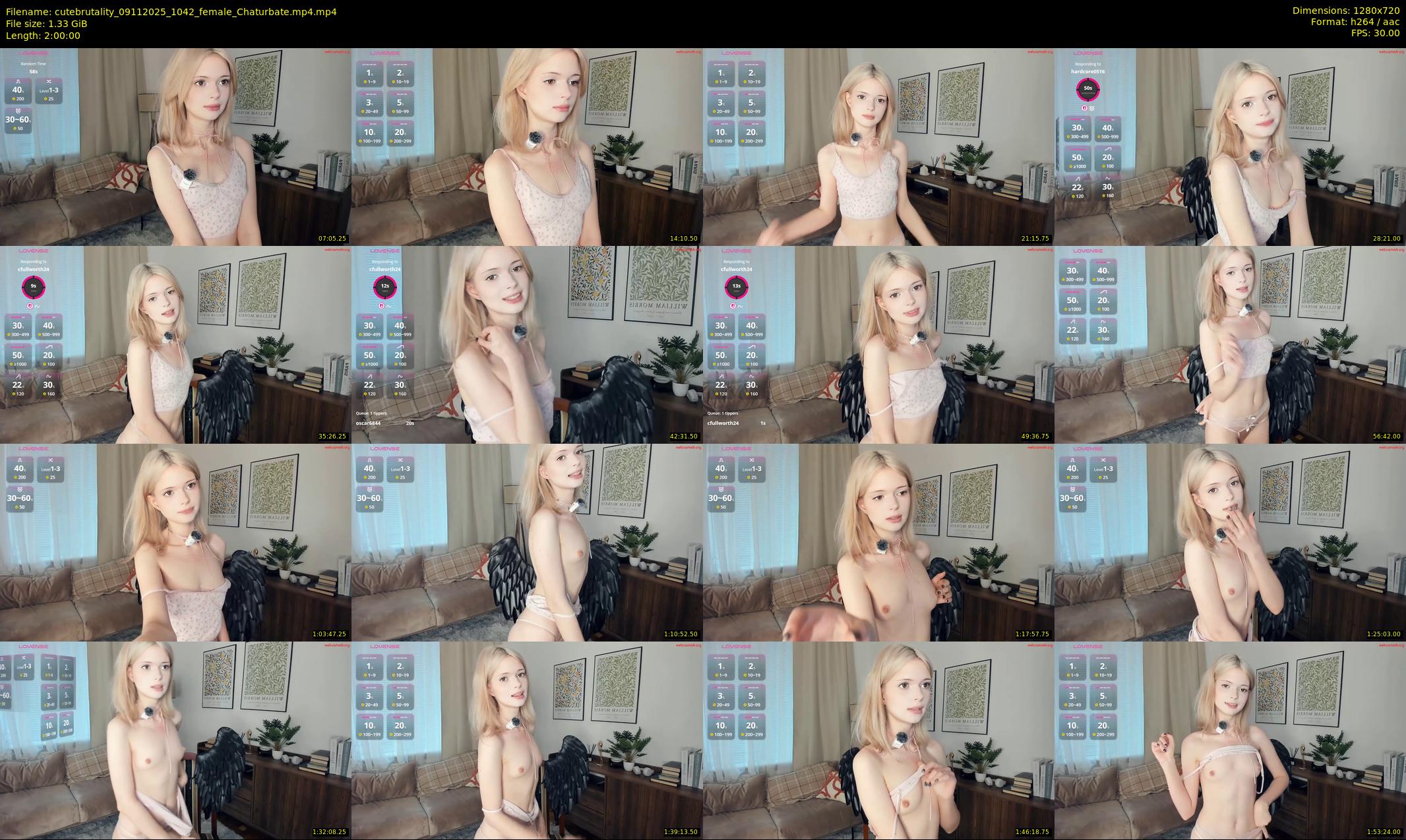 cutebrutality — 120 minute Chaturbate female cam show recording, 720p, Nov 9, 2025