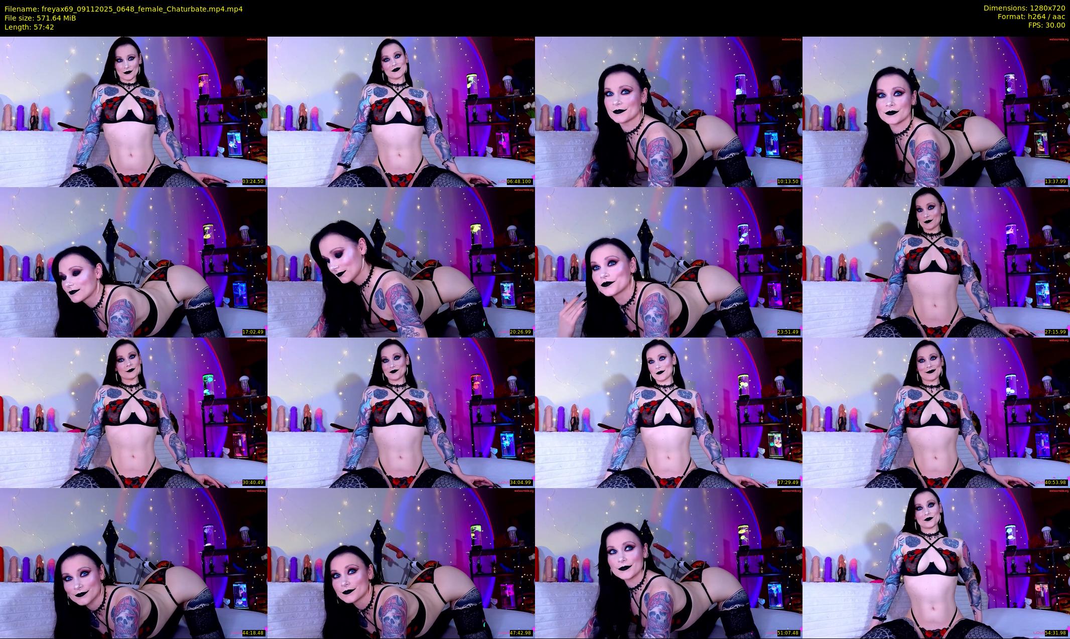 freyax69 — 58 minute Chaturbate female cam show recording, 720p, Nov 9, 2025