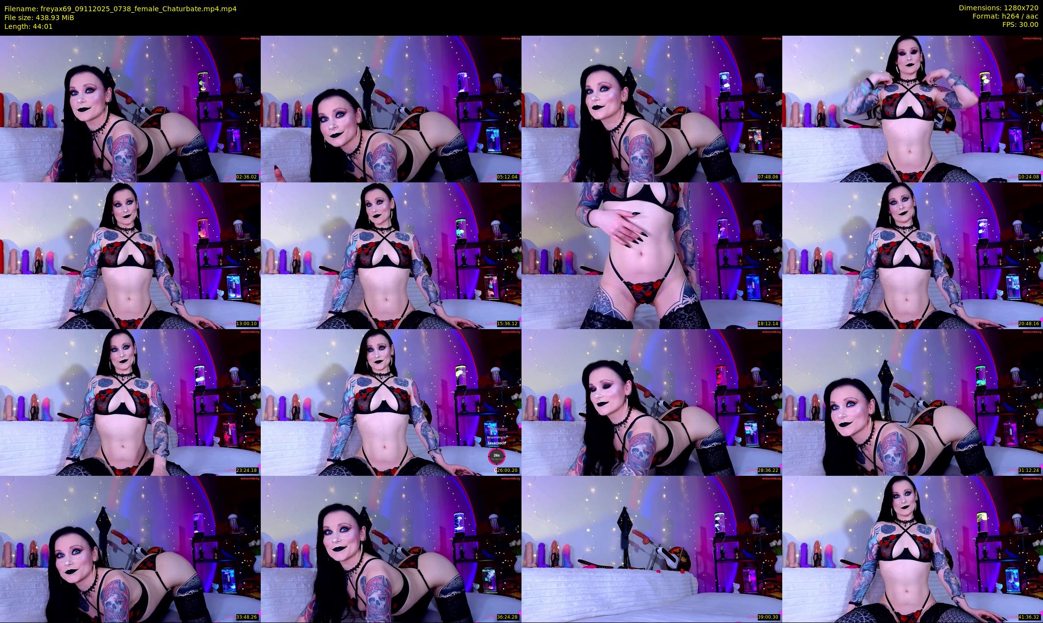 freyax69 — 45 minute Chaturbate female cam show recording, 720p, Nov 9, 2025