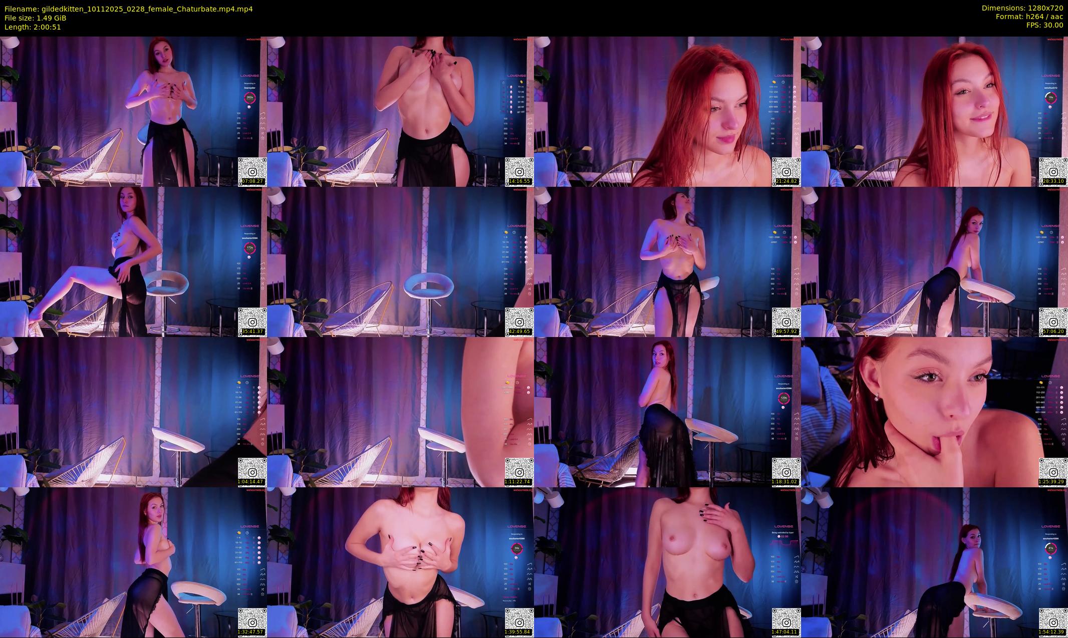 gildedkitten — 121 minute Chaturbate female cam show recording, 720p, Nov 10, 2025