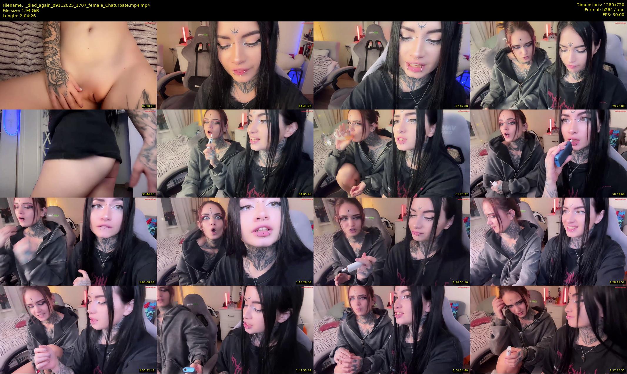 i_died_again — 125 minute Chaturbate female cam show recording, 720p, Nov 9, 2025
