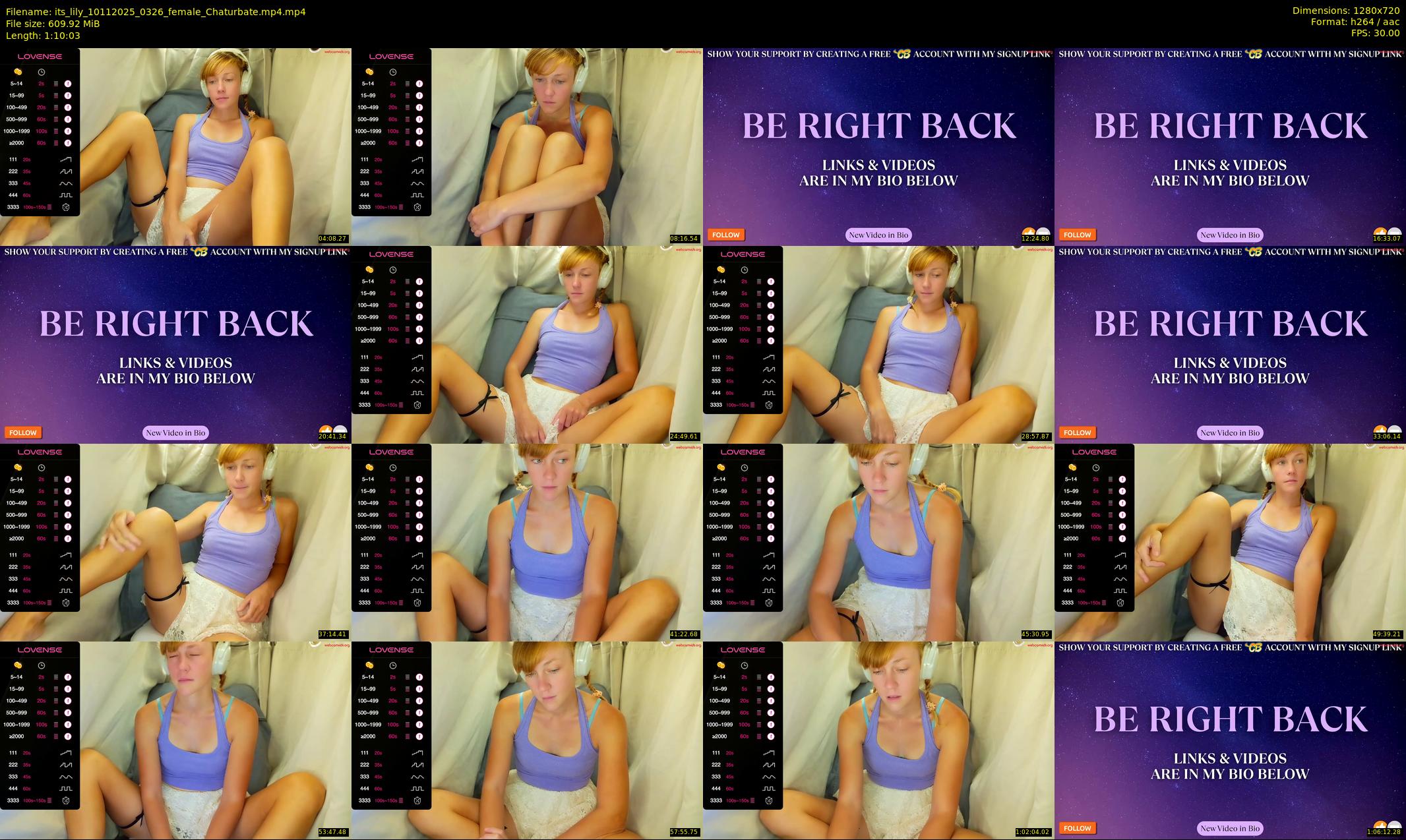 its_lily — 71 minute Chaturbate female cam show recording, 720p, Nov 10, 2025