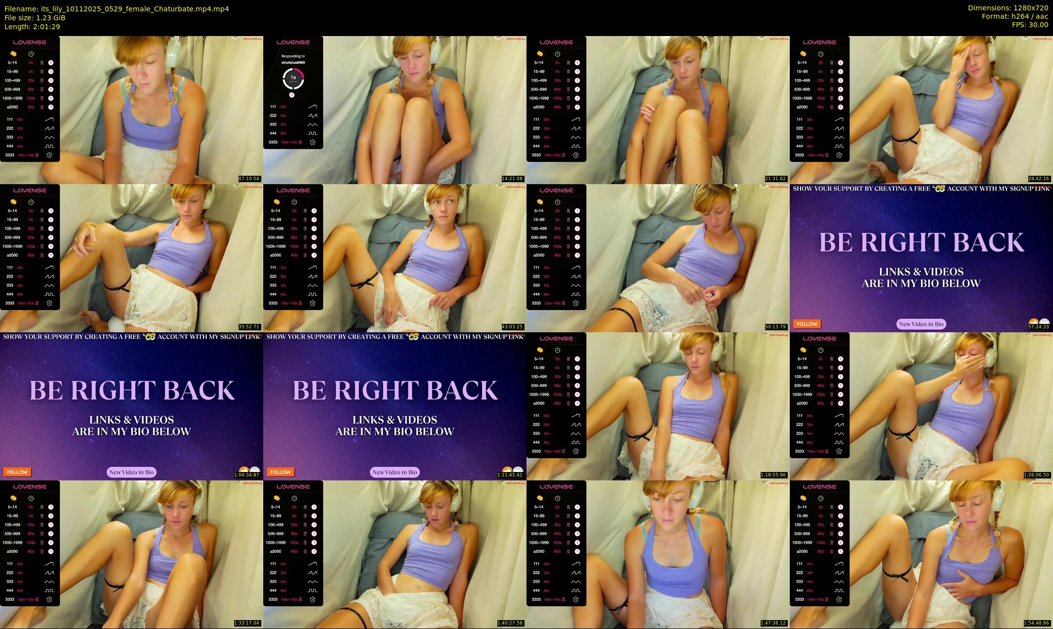 its_lily — 122 minute Chaturbate female cam show recording, 720p, Nov 10, 2025
