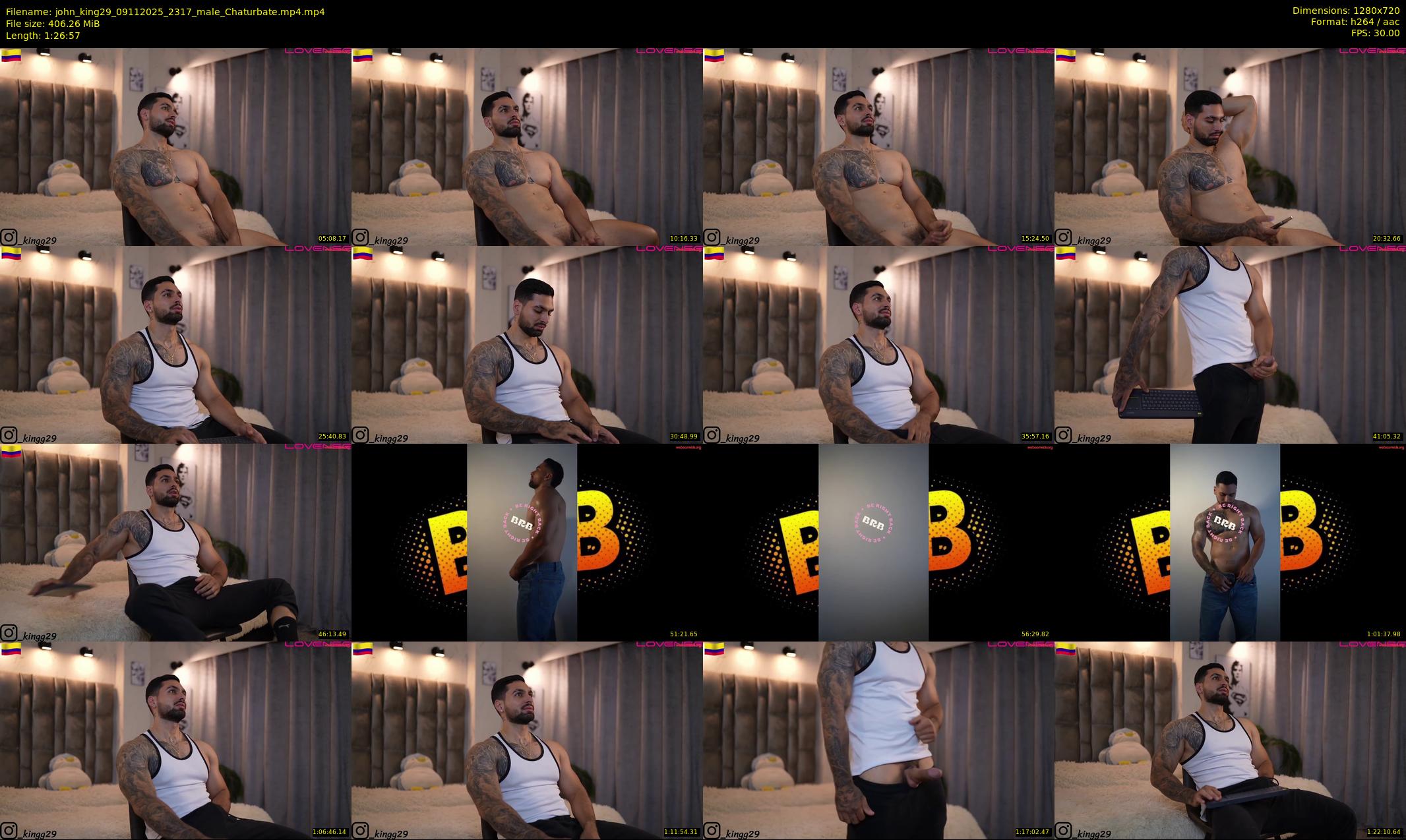 john_king29 — 87 minute Chaturbate male cam show recording, 720p, Nov 9, 2025