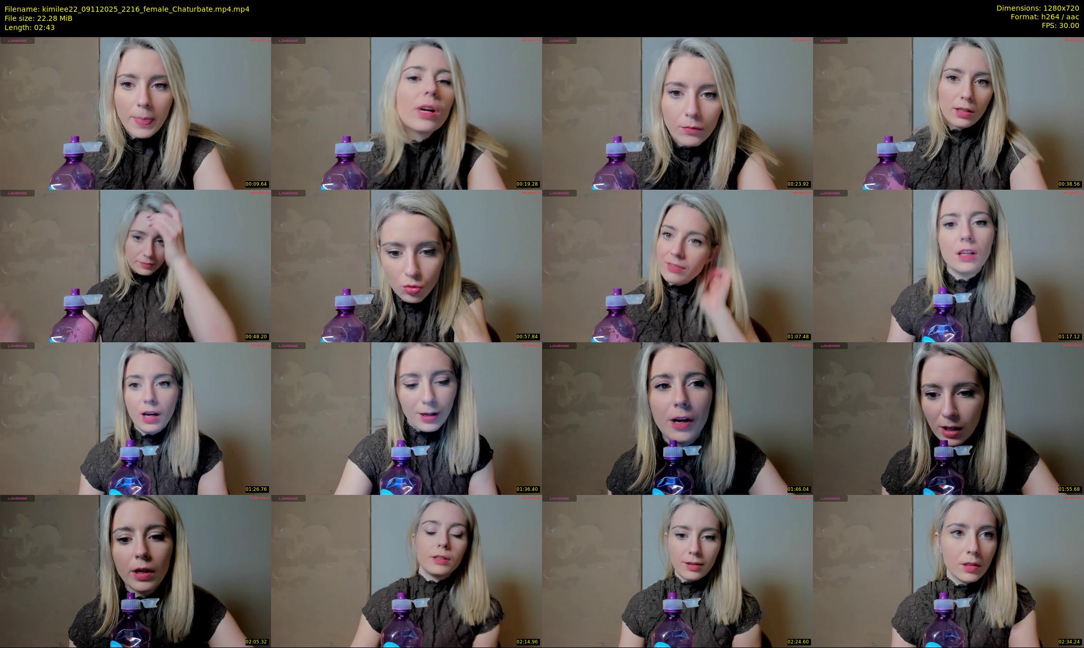 kimilee22 — 3 minute Chaturbate female cam show recording, 720p, Nov 9, 2025