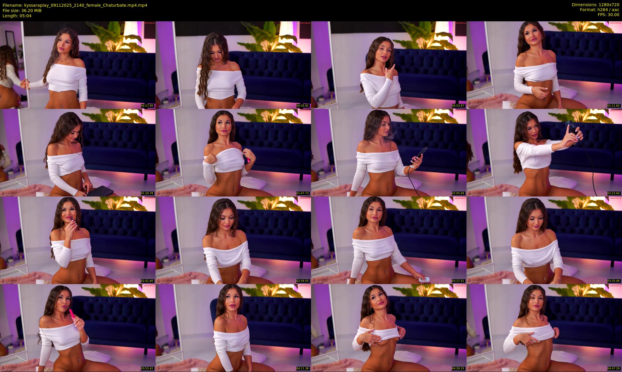 kyssaraplay — 6 minute Chaturbate female cam show recording, 720p, Nov 9, 2025