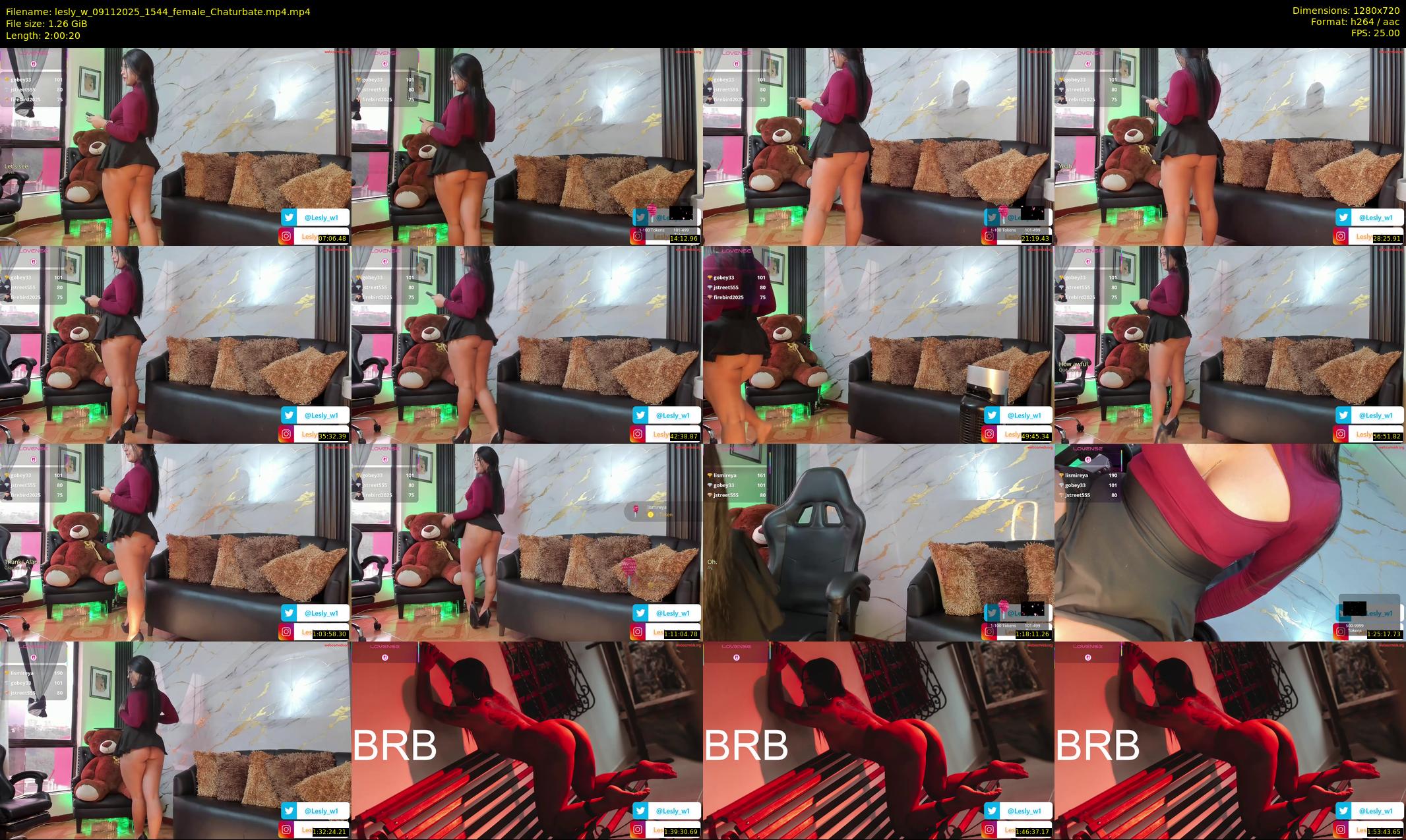 lesly_w — 121 minute Chaturbate female cam show recording, 720p, Nov 9, 2025