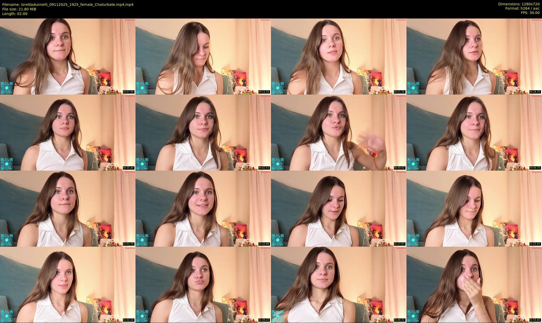 lorettadunnelli — 2 minute Chaturbate female cam show recording, 720p, Nov 9, 2025