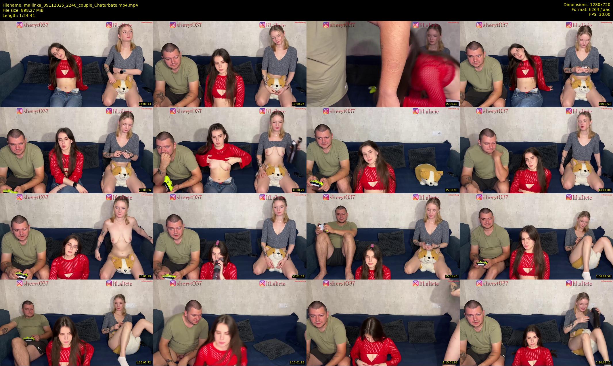 maliinka — 85 minute Chaturbate couple cam show recording, 720p, Nov 9, 2025