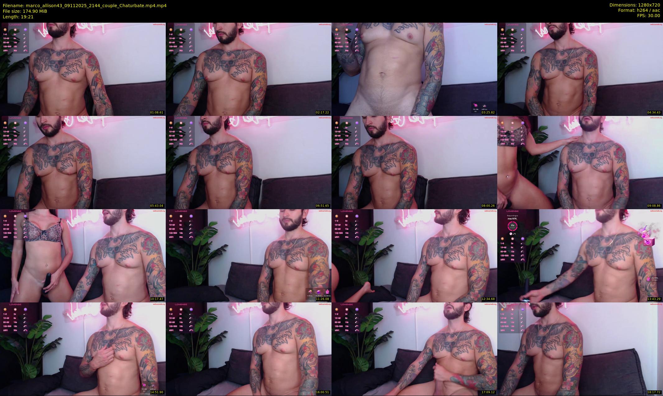 marco_allison43 — 20 minute Chaturbate couple cam show recording, 720p, Nov 9, 2025