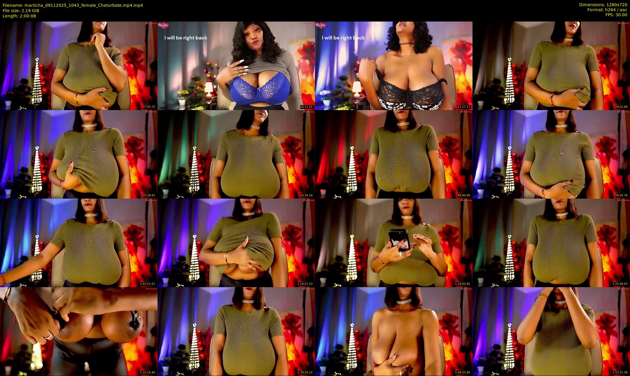 mariicha — 121 minute Chaturbate female cam show recording, 720p, Nov 9, 2025