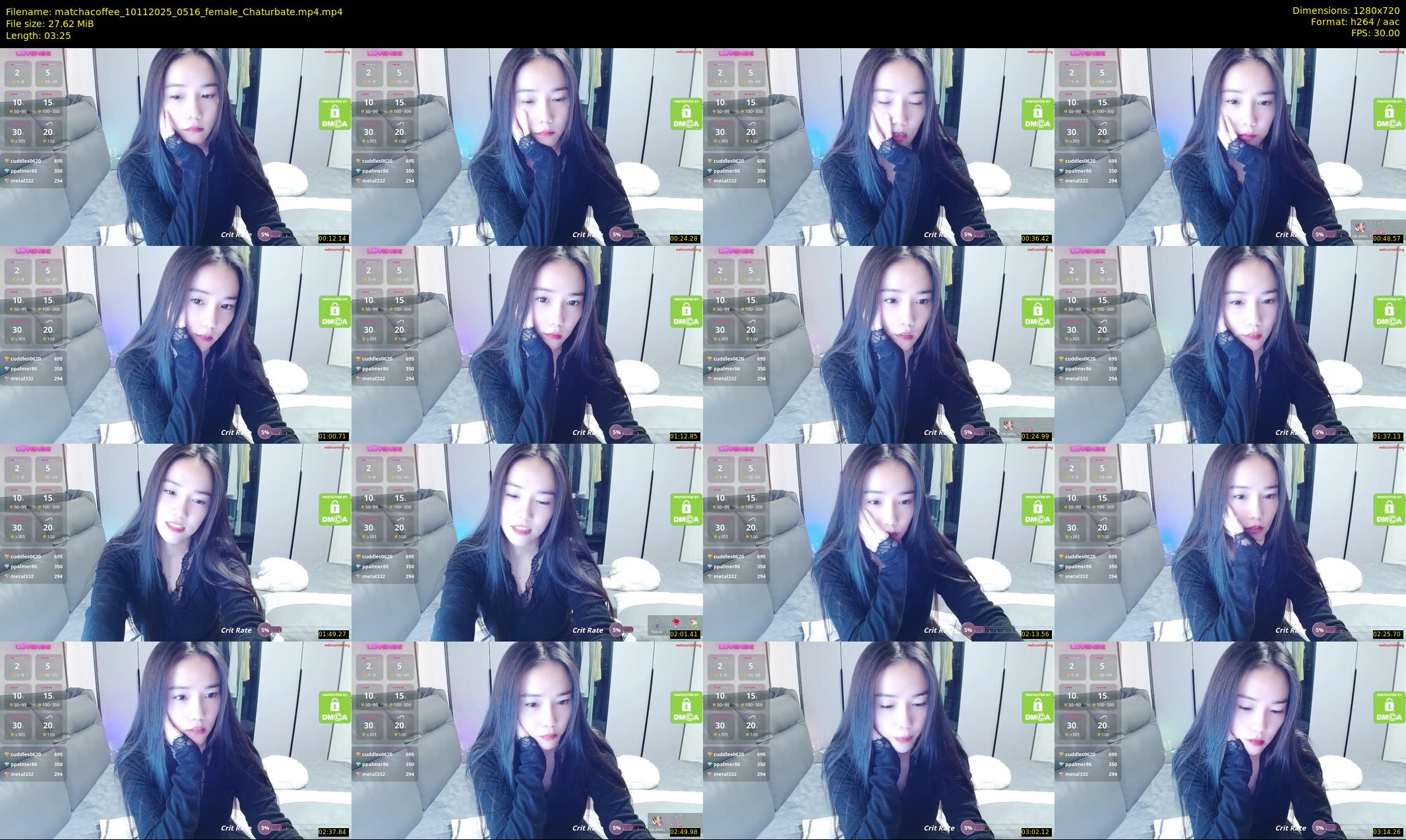 matchacoffee — 4 minute Chaturbate female cam show recording, 720p, Nov 10, 2025