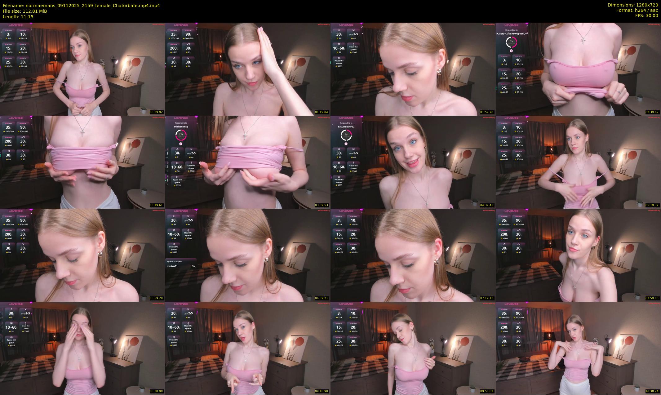 normaemans — 12 minute Chaturbate female cam show recording, 720p, Nov 9, 2025