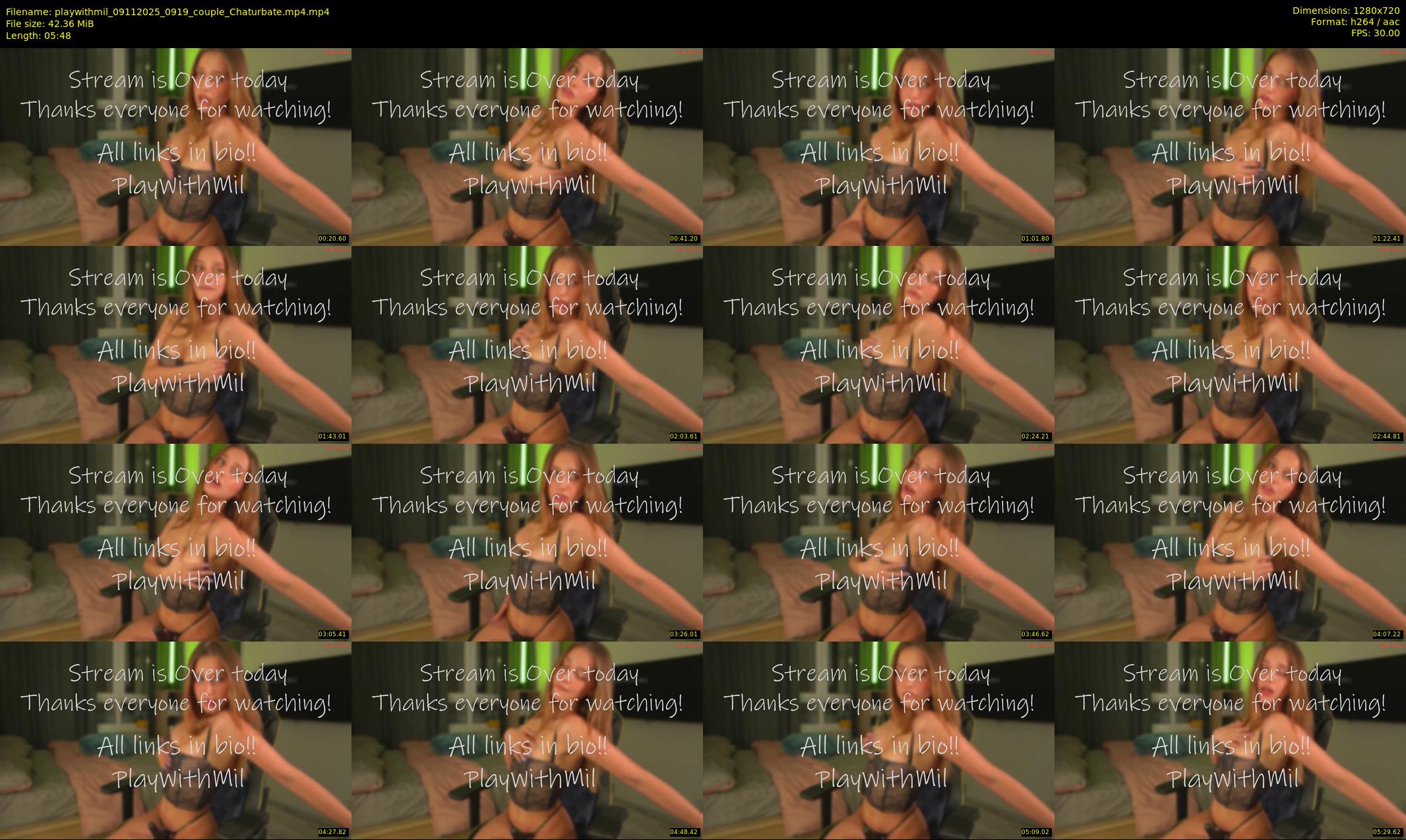 playwithmil — 6 minute Chaturbate couple cam show recording, 720p, Nov 9, 2025